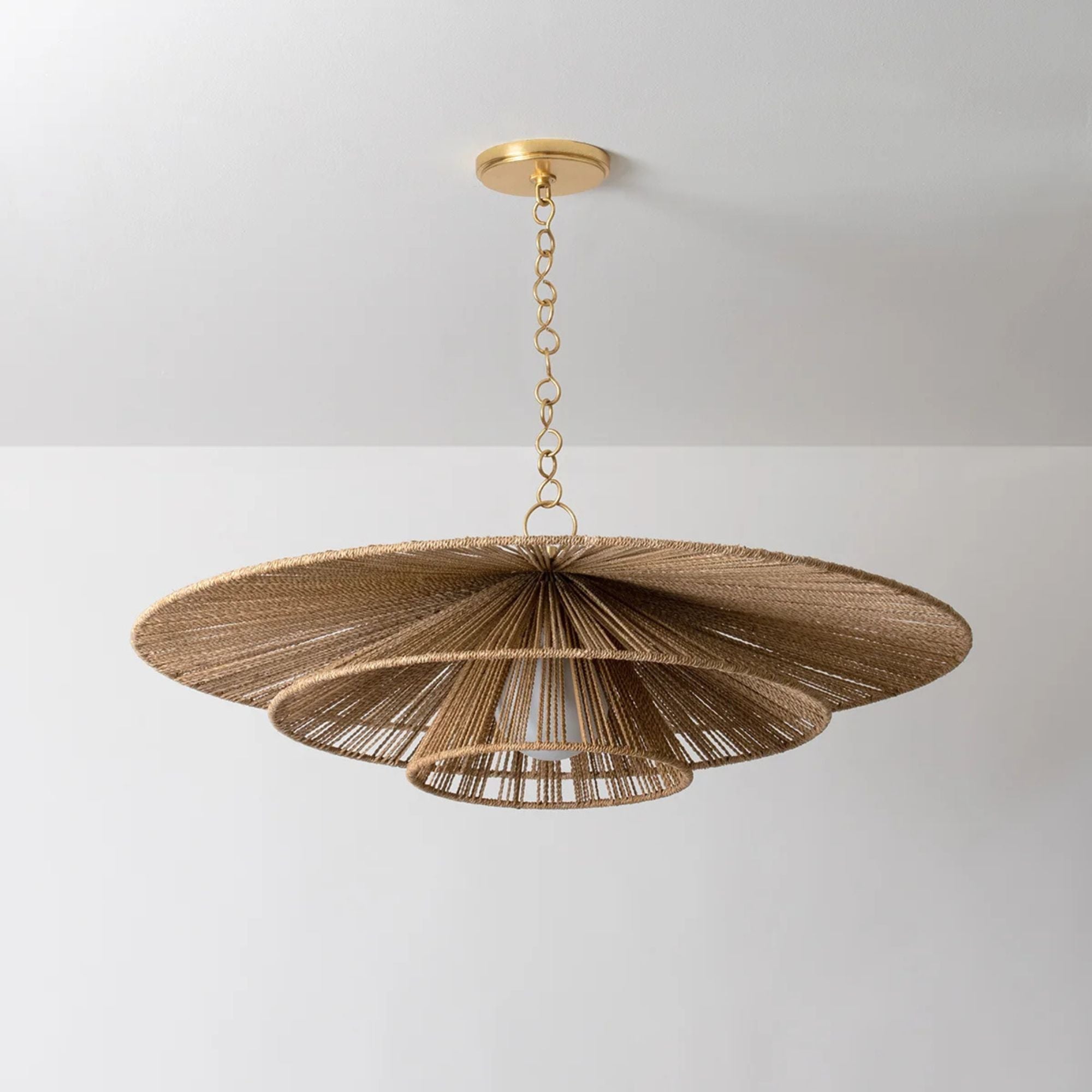 Levan 36" Pendant, Vintage Gold Leaf Finish