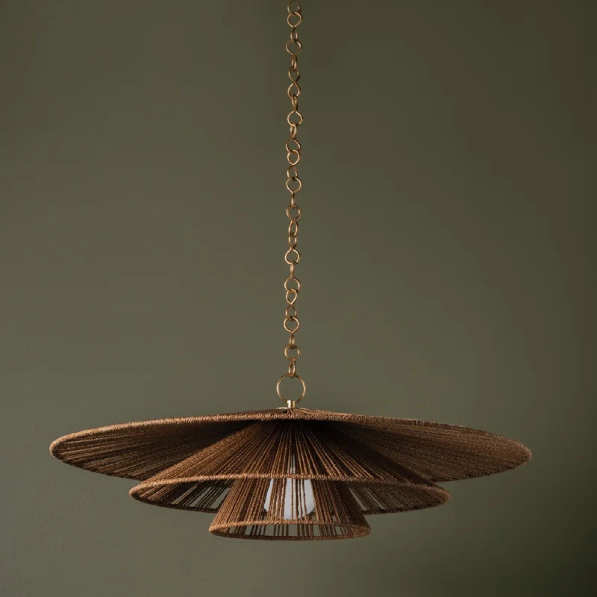 Levan 36" Pendant, Vintage Gold Leaf Finish