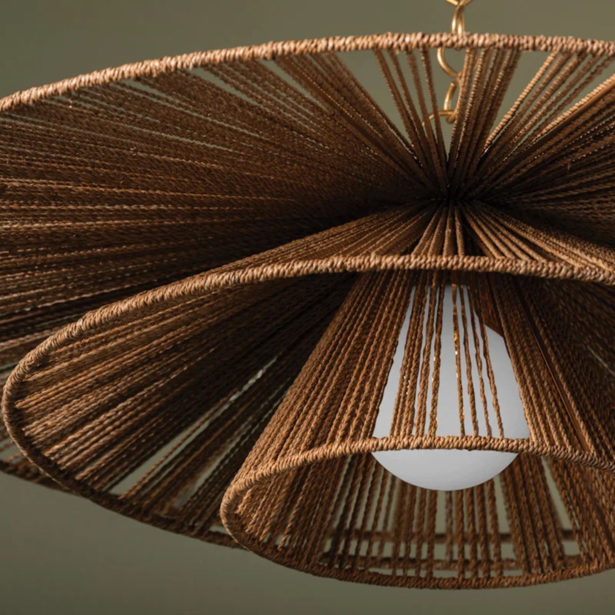Levan 36" Pendant, Vintage Gold Leaf Finish
