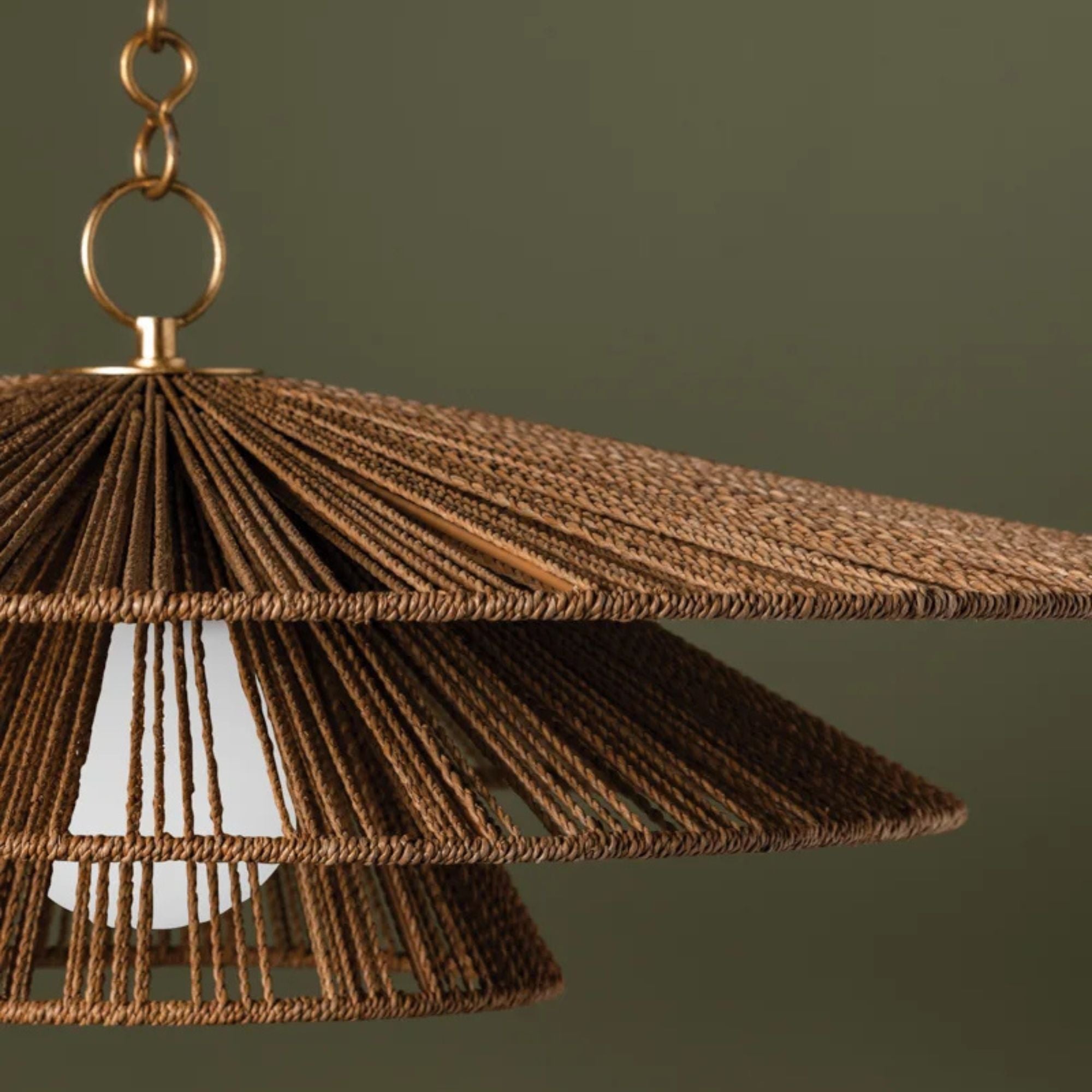 Levan 36" Pendant, Vintage Gold Leaf Finish