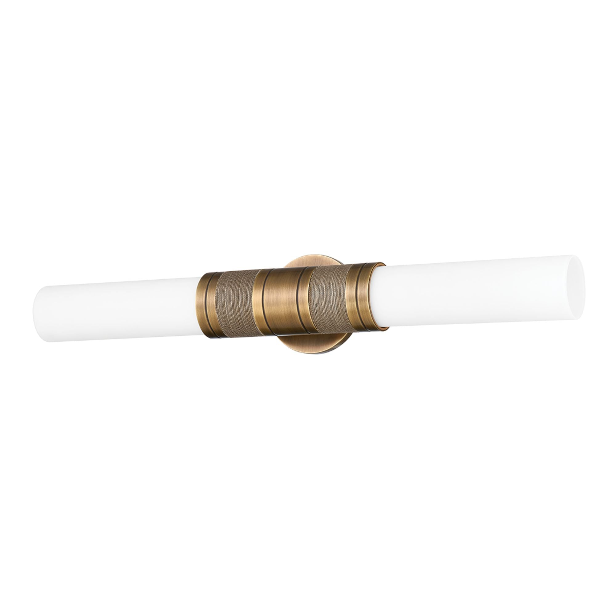 Liam 26" 2-Light Wall Sconce, Patina Brass Finish