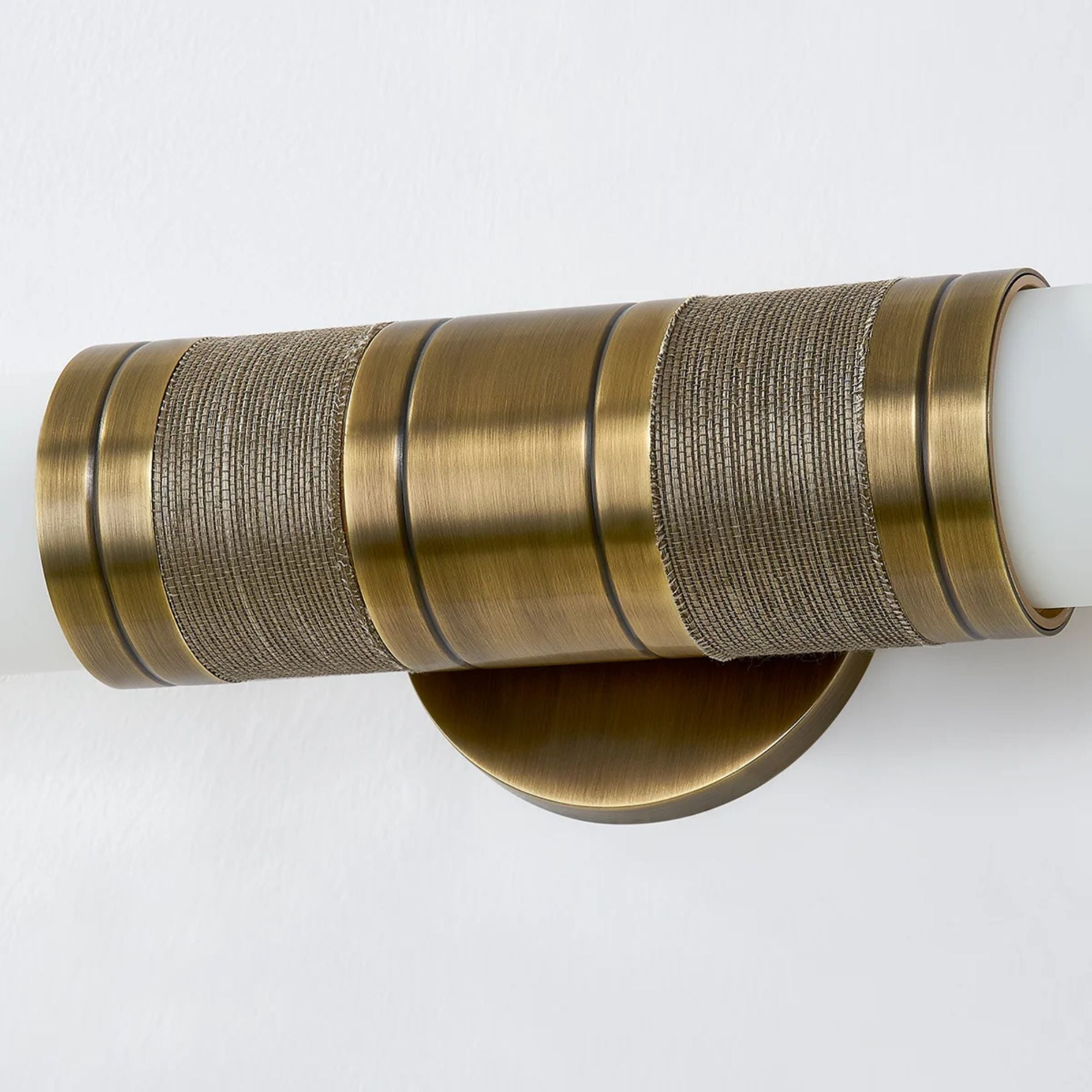 Liam 26" 2-Light Wall Sconce, Patina Brass Finish