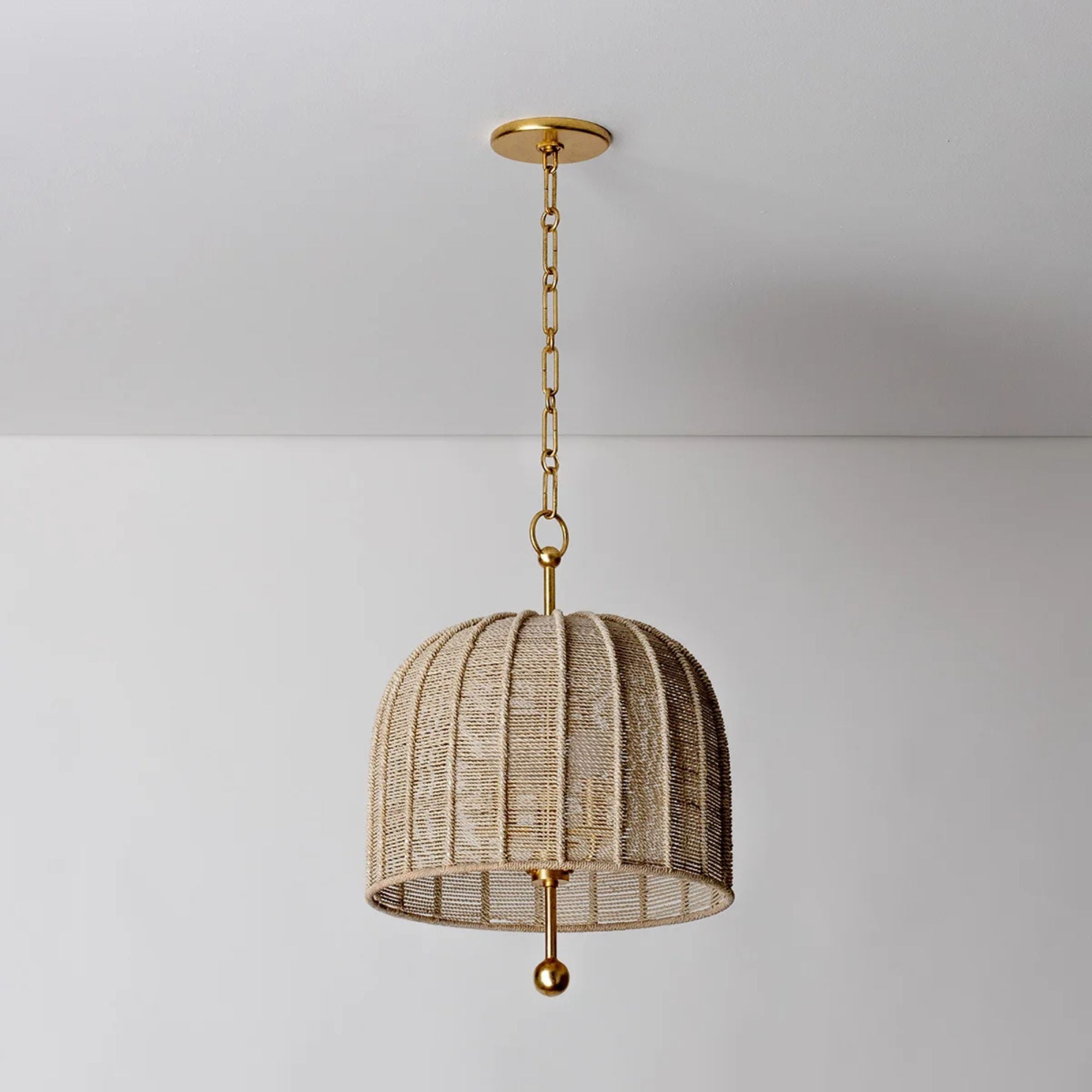 Lonnie 20" 3-Light Pendant, Vintage Gold Leaf Finish