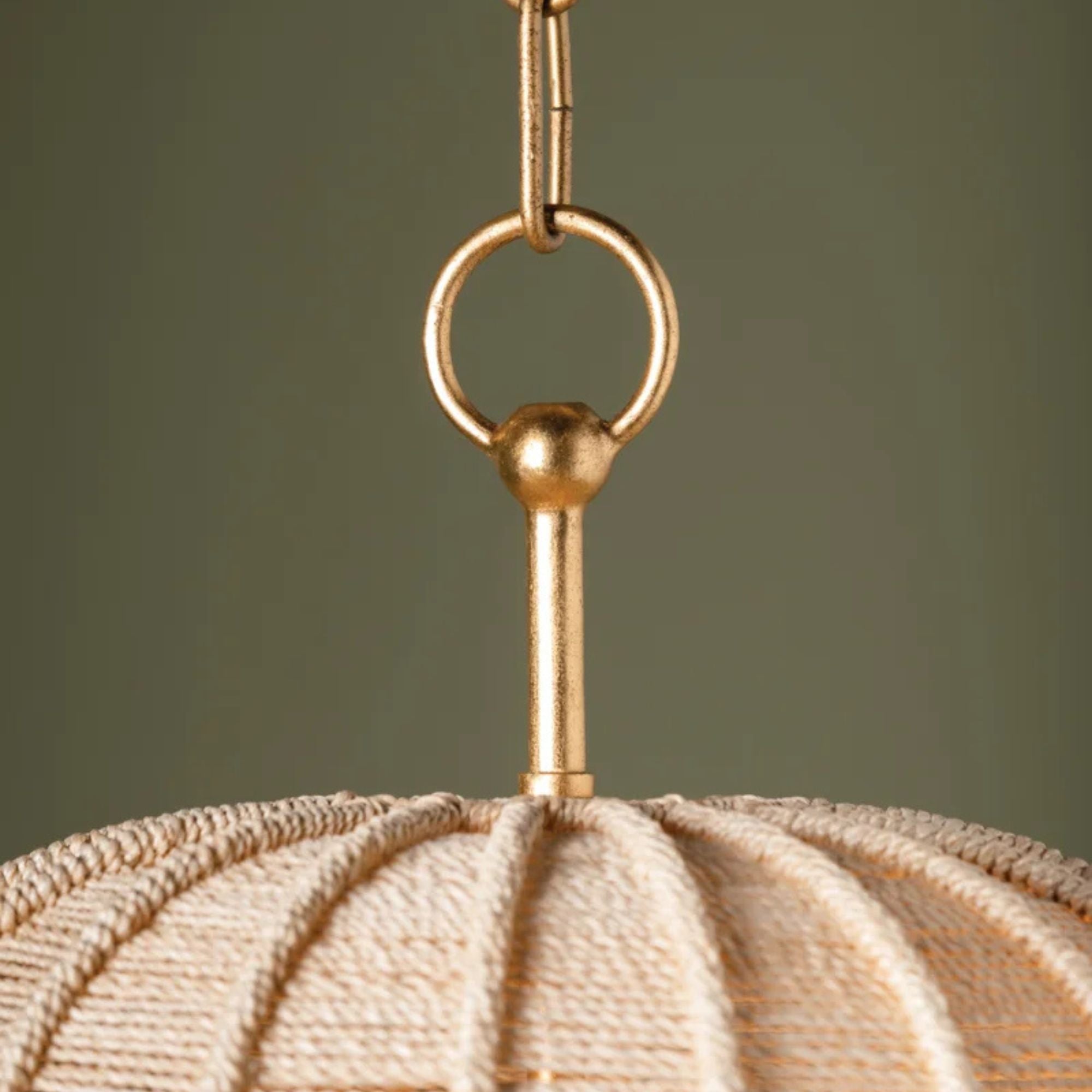 Lonnie 20" 3-Light Pendant, Vintage Gold Leaf Finish