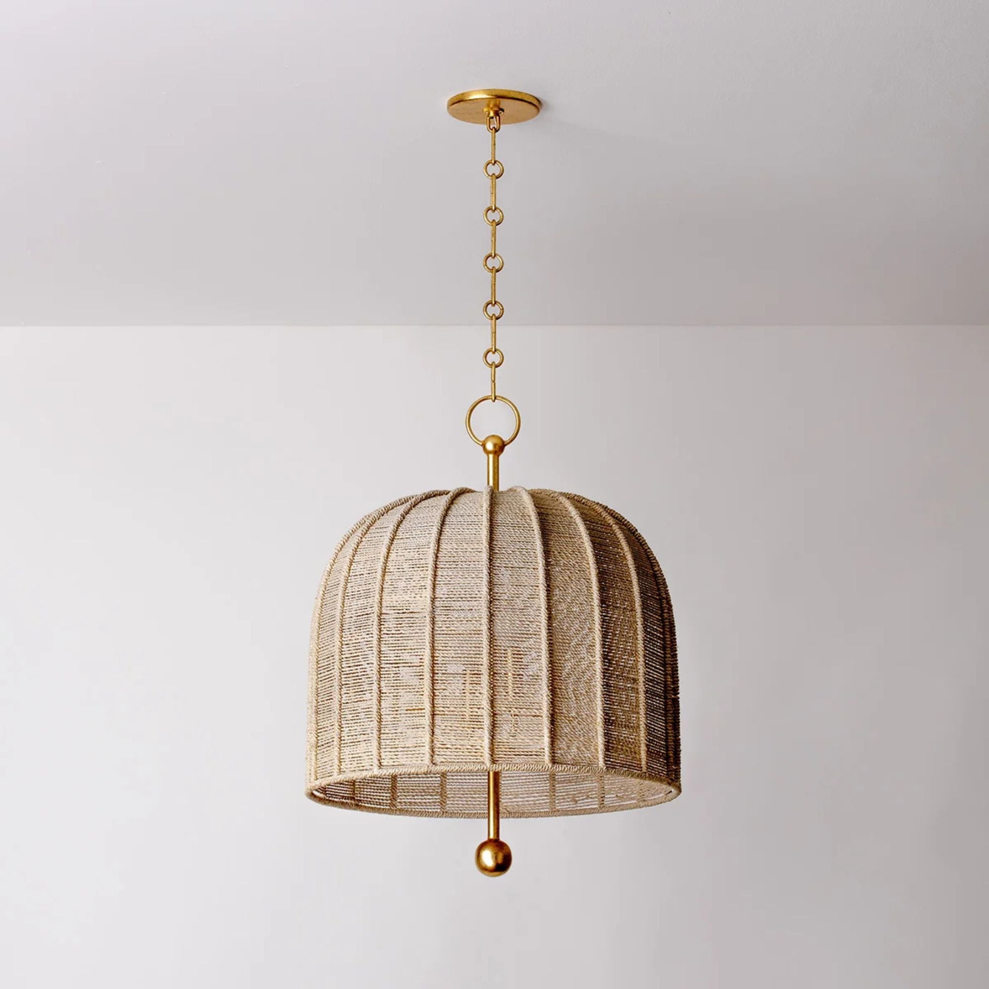 Lonnie 26" 4-Light Pendant, Vintage Gold Leaf Finish