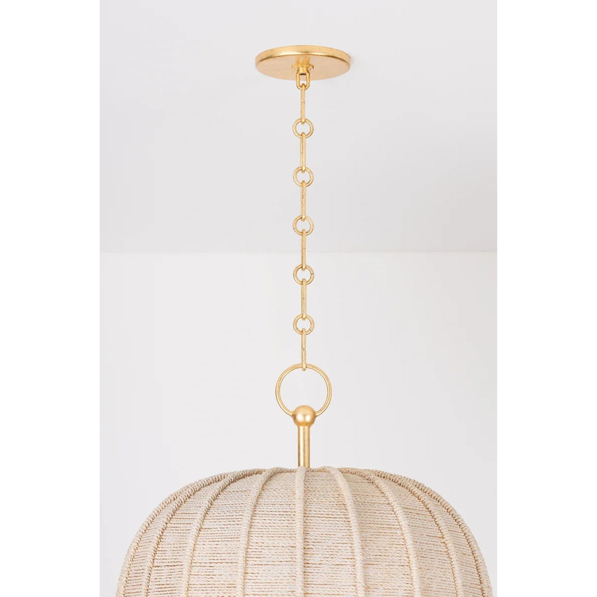 Lonnie 26" 4-Light Pendant, Vintage Gold Leaf Finish