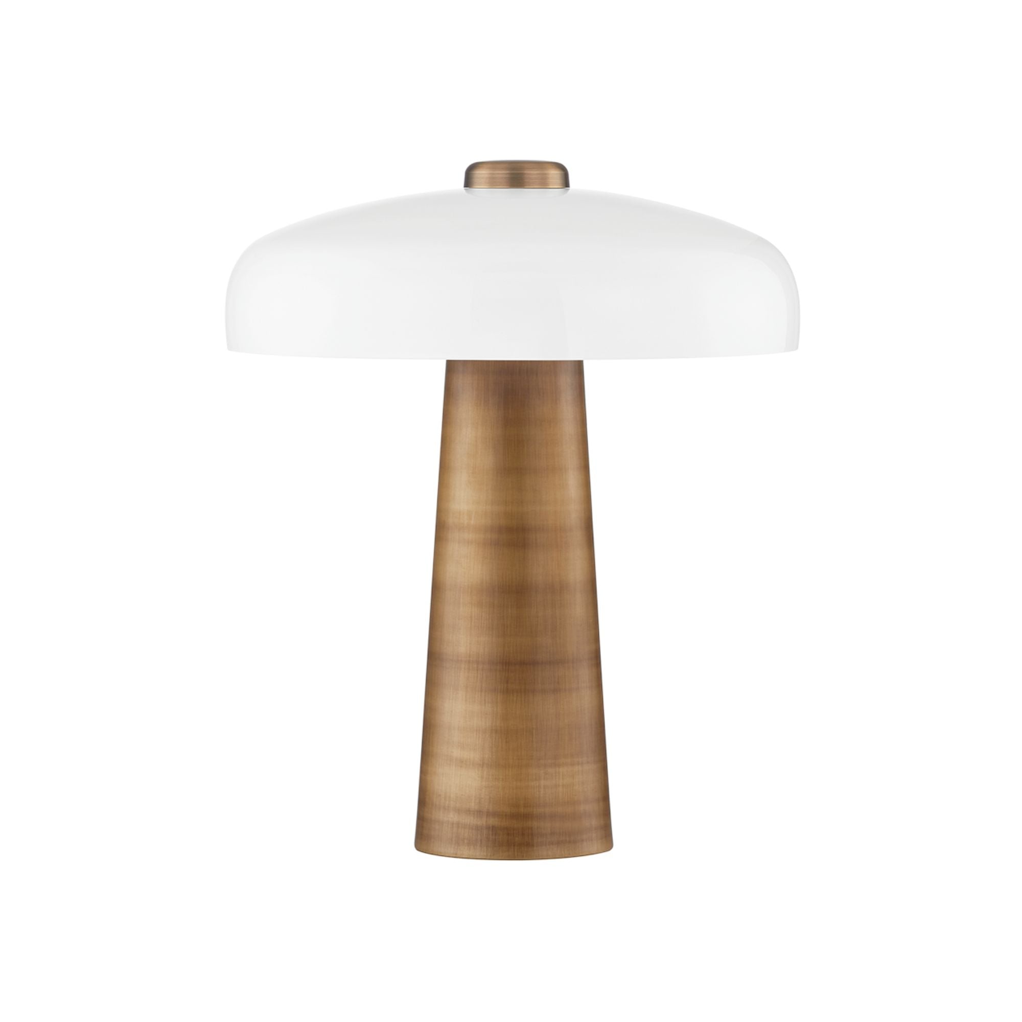 Lush 19" Table Lamp, Patina Brass Finish