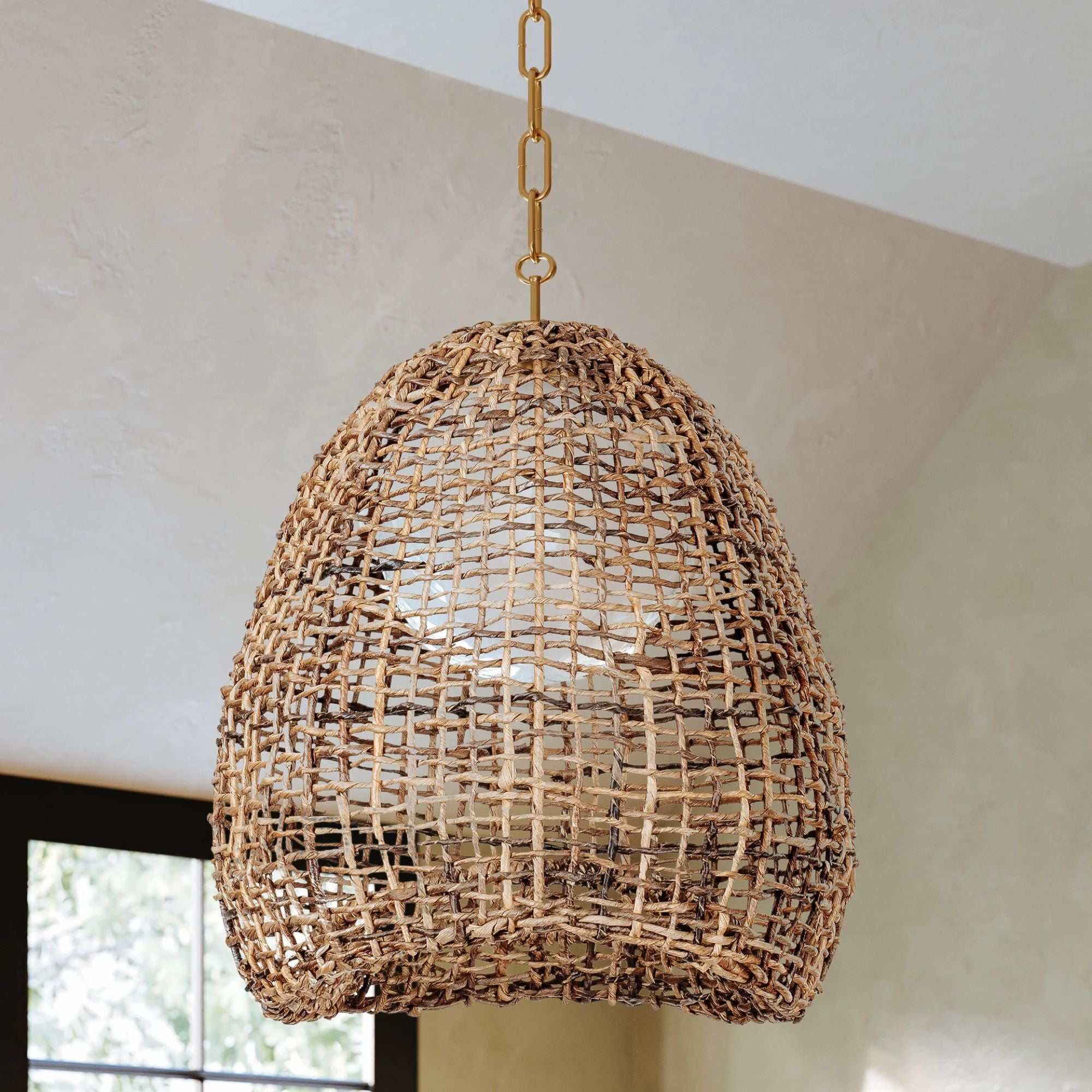 Maester 25" Pendant, Vintage Gold Leaf Finish