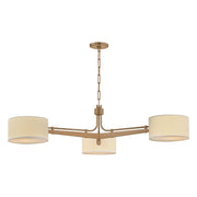 Mailo 50" 3-Light Chandelier, Patina Brass Finish