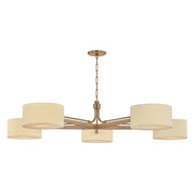 Mailo 65" 5-Light Chandelier, Patina Brass Finish