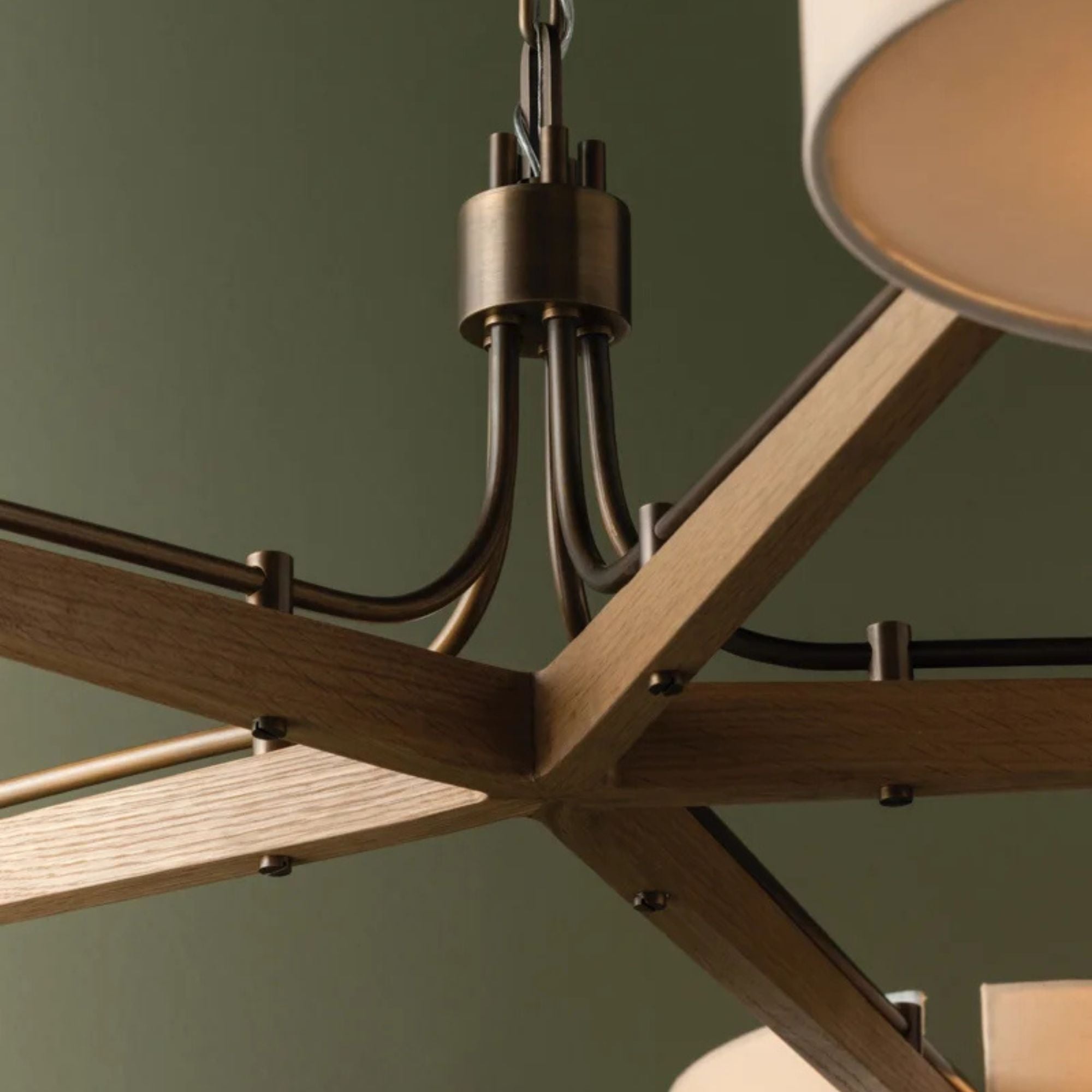 Mailo 65" 5-Light Chandelier, Patina Brass Finish
