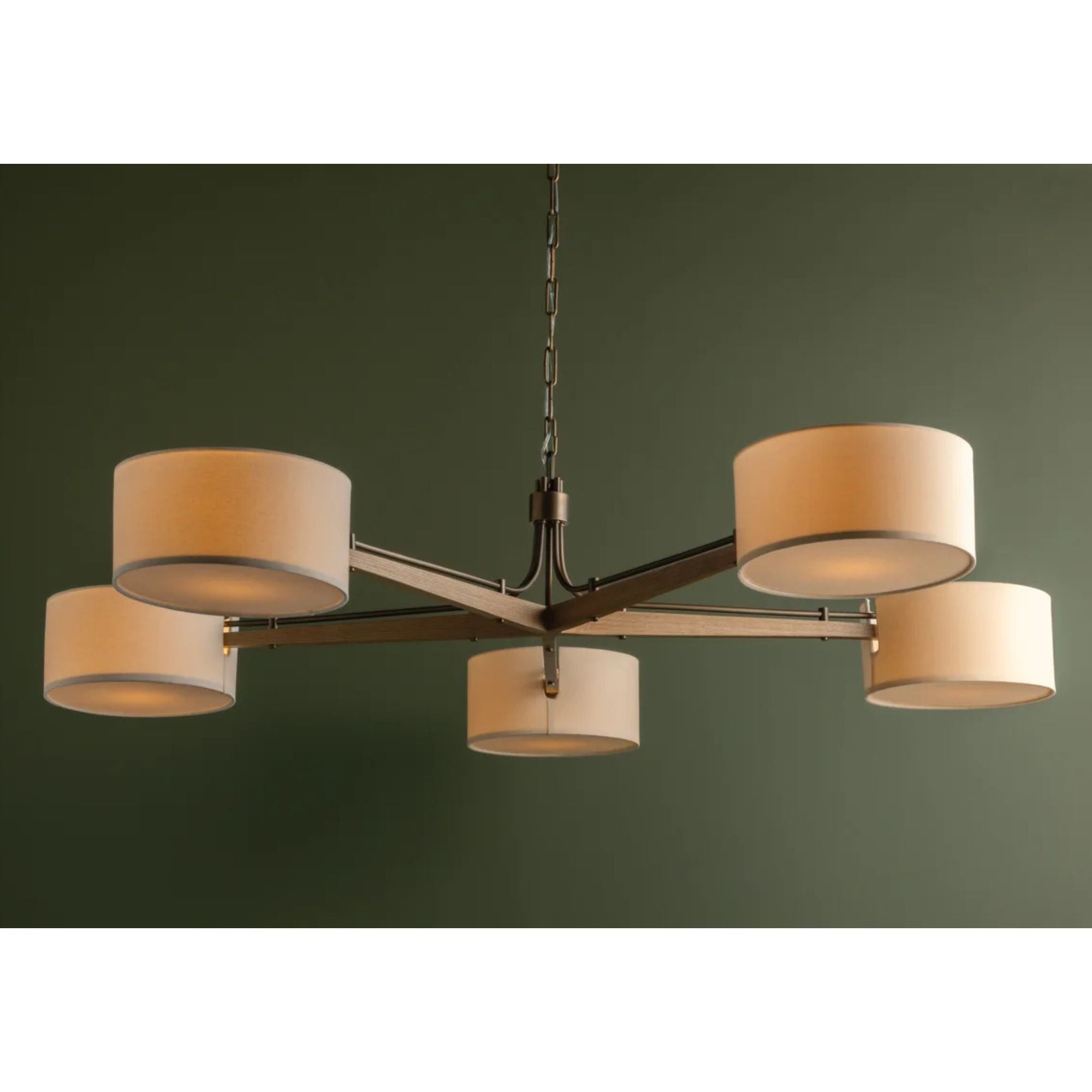 Mailo 65" 5-Light Chandelier, Patina Brass Finish