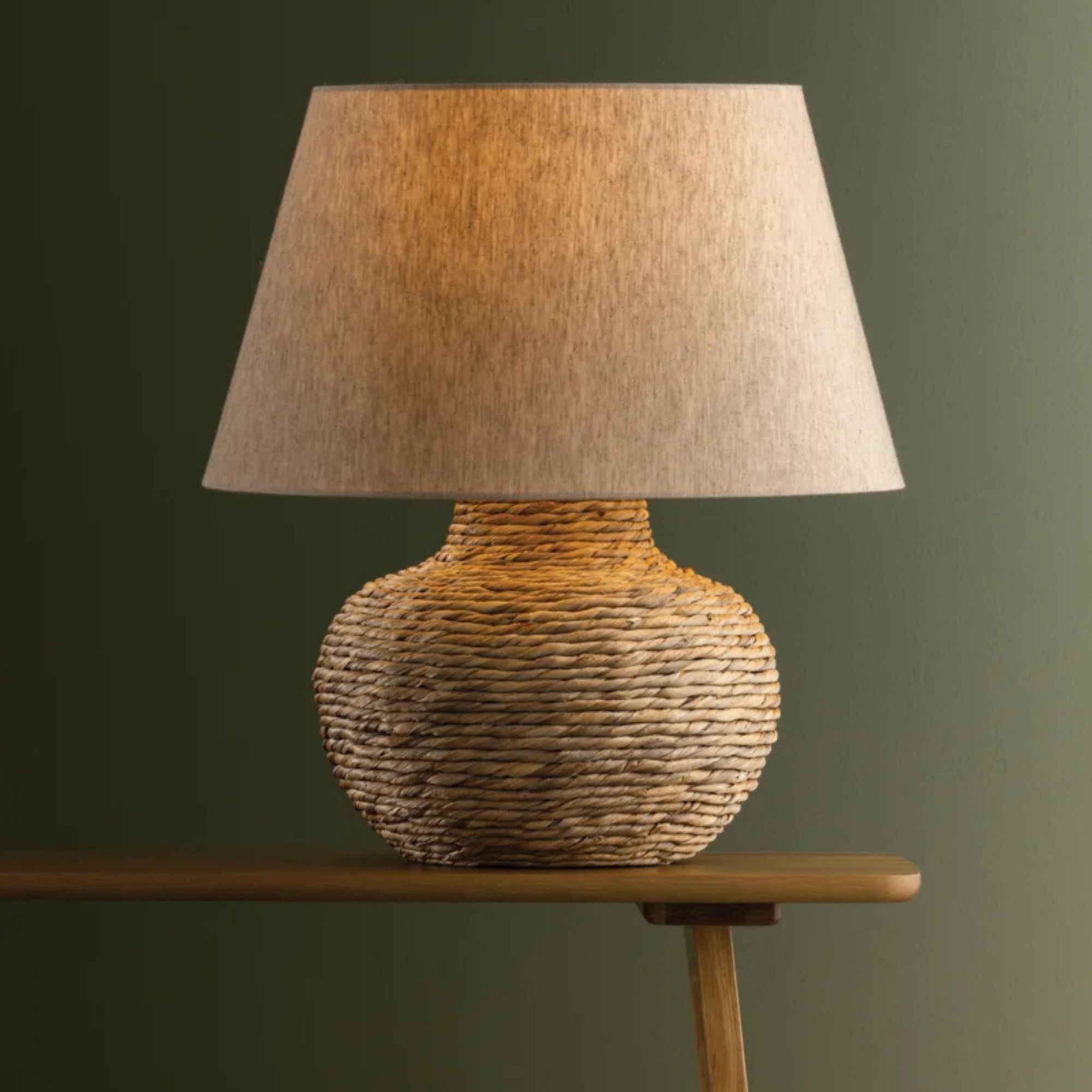 Malik 22" Table Lamp, Patina Brass Finish