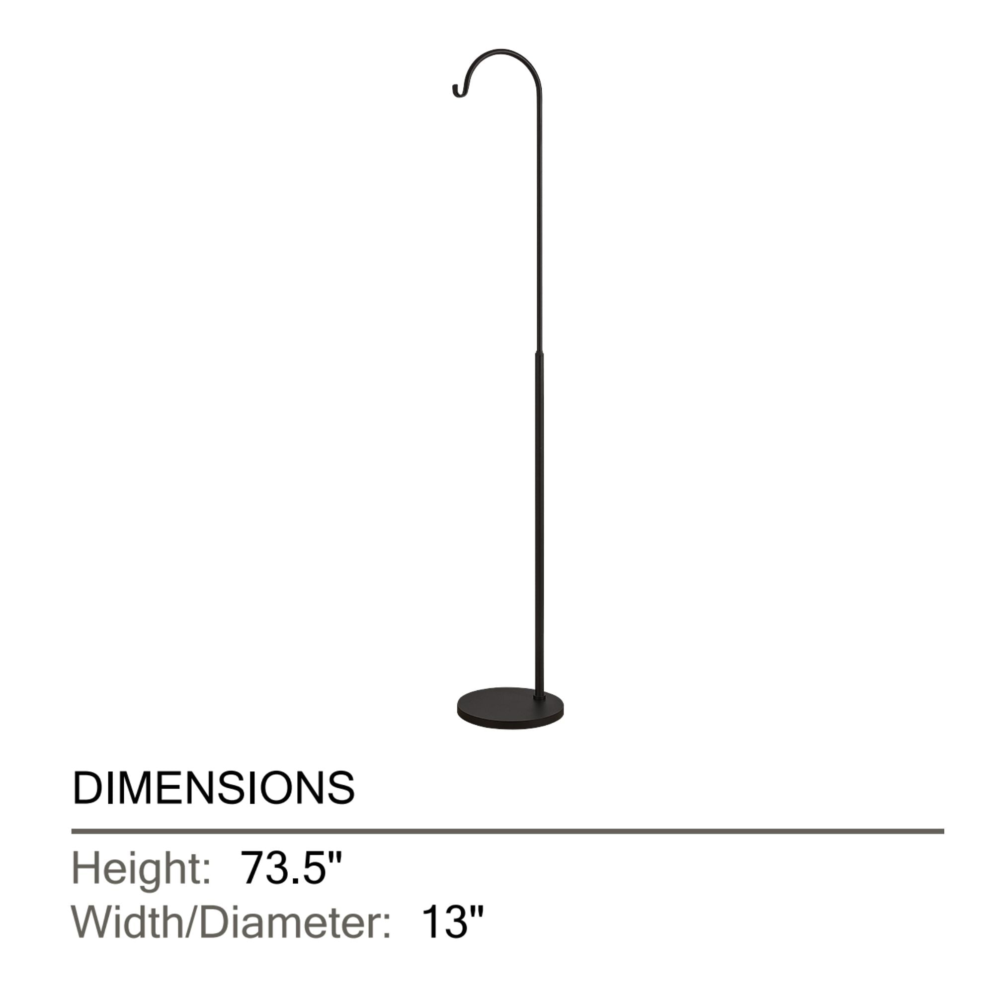 Troy Maltby Exterior Floor Lamp Stand, Texture Black