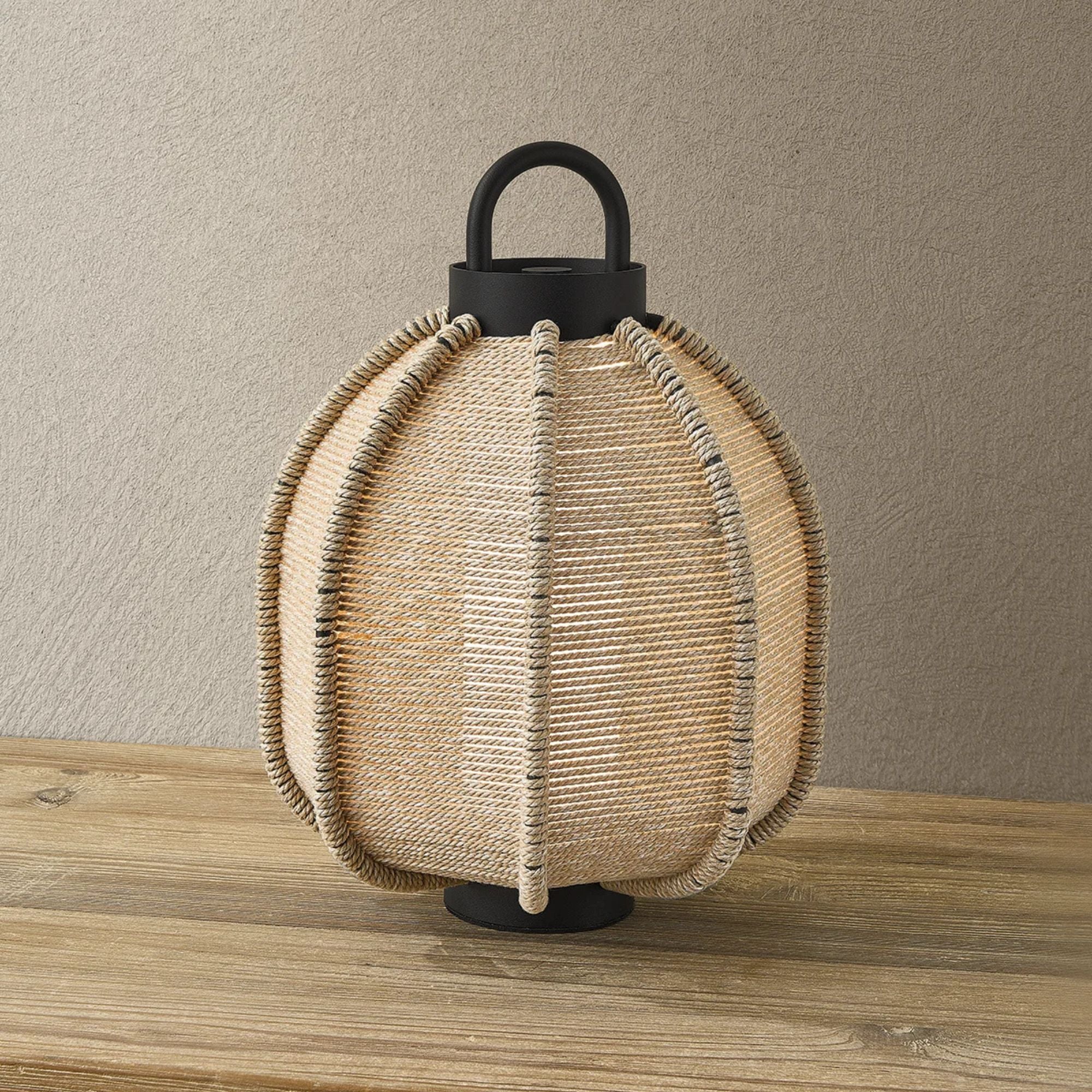Troy Maltby 12.5 Rechargeable Table Lamp, Texture Black, Integrated LED