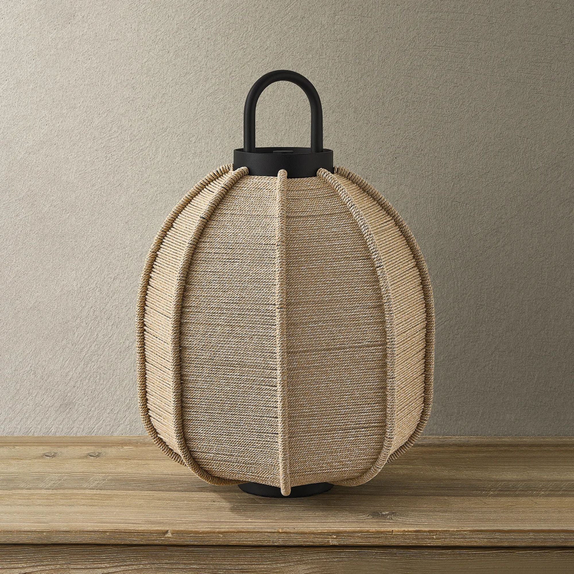 Troy Maltby 20.5 in. Rechargeable Table Lamp, Texture Black, Integrated LED