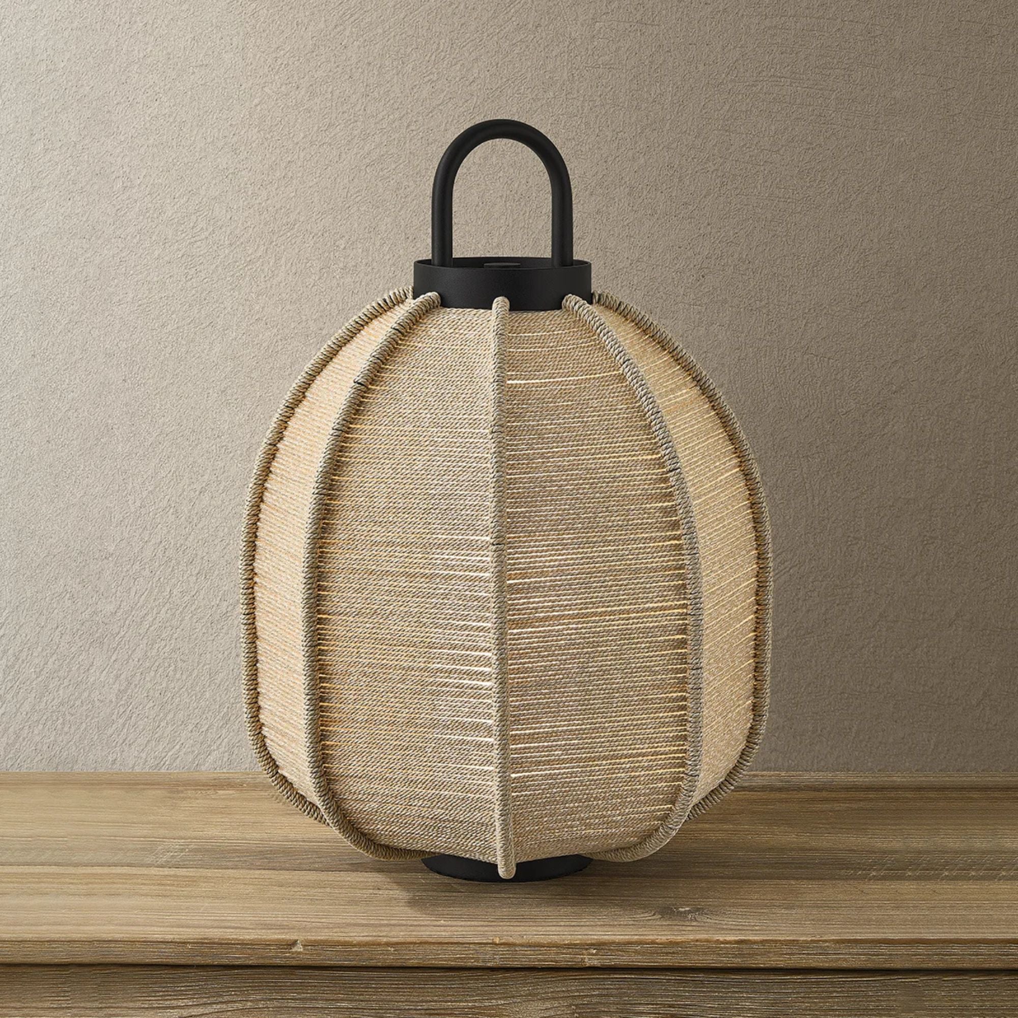 Troy Maltby 20.5 in. Rechargeable Table Lamp, Texture Black, Integrated LED