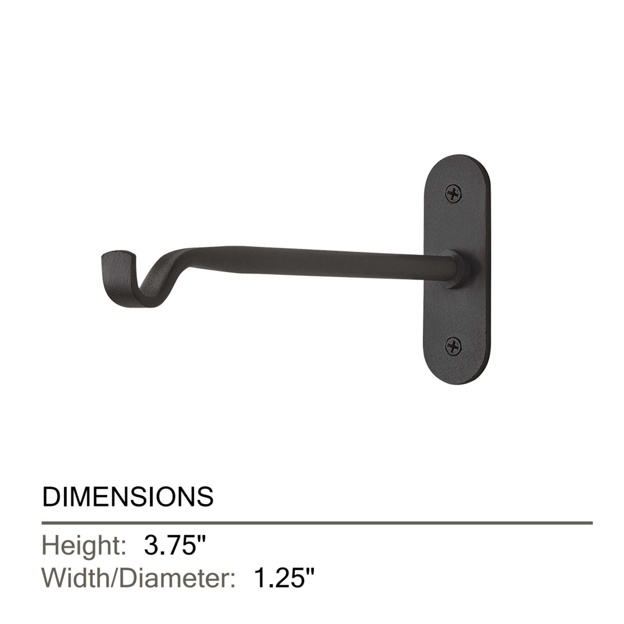 Troy Maltby Large Exterior Wall Sconce Hook, Texture Black