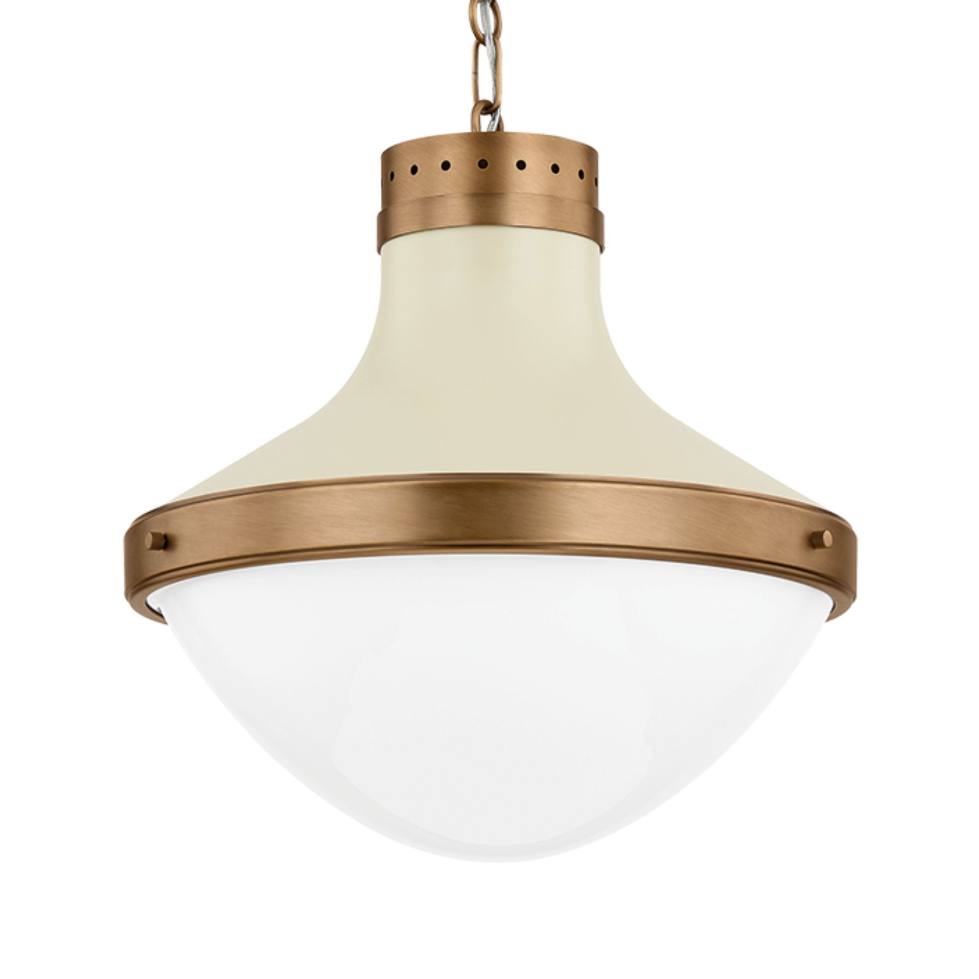 Maxton 18" Pendant, Patina Brass/Soft Sand Finish