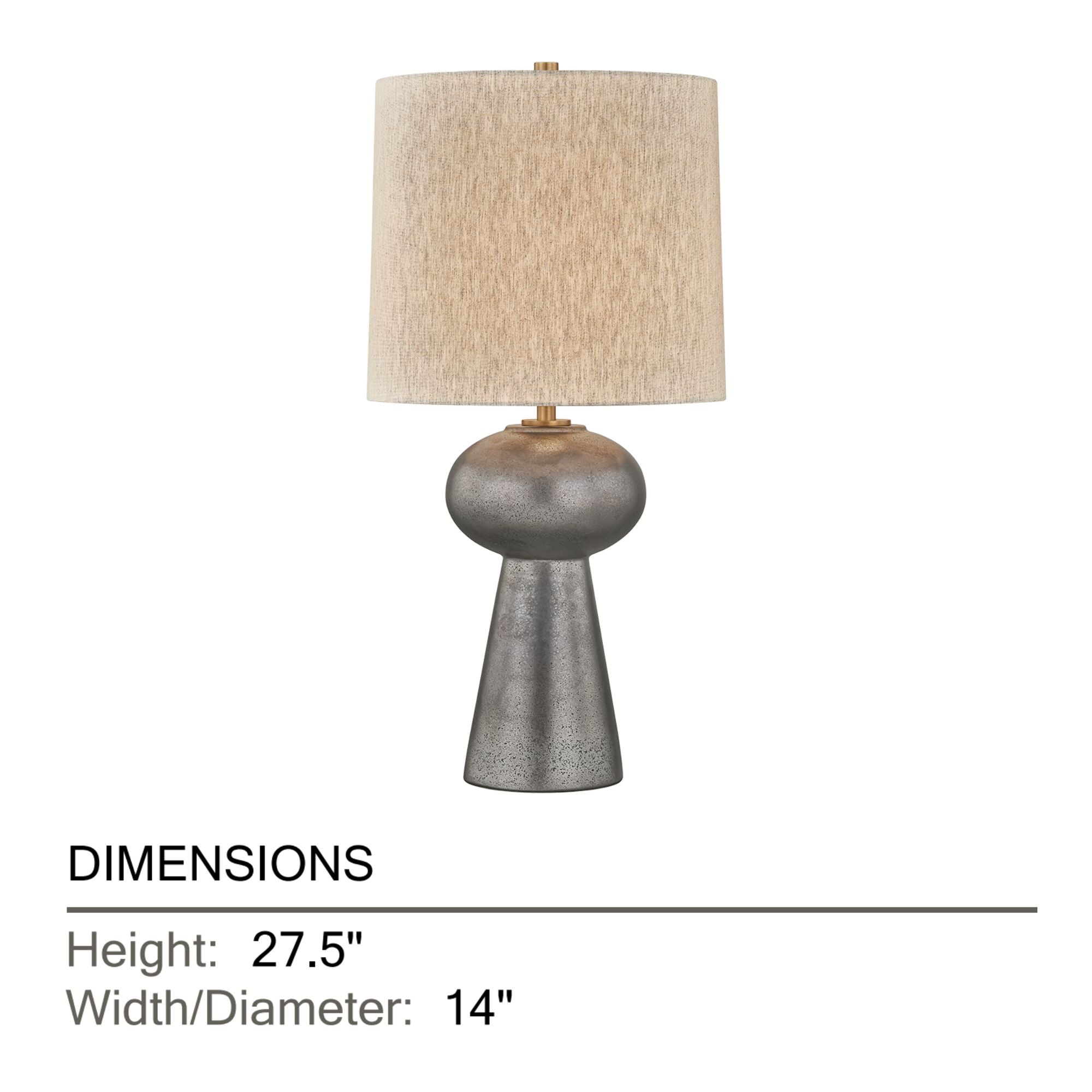Troy McAlpine Table Lamp, Patina Brass, Contemporary Modern