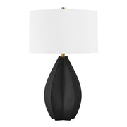 Troy Lighting - Mineral 26" Table Lamp, Patina Brass/Ceramic Black Oxide Finish | Bees Lighting