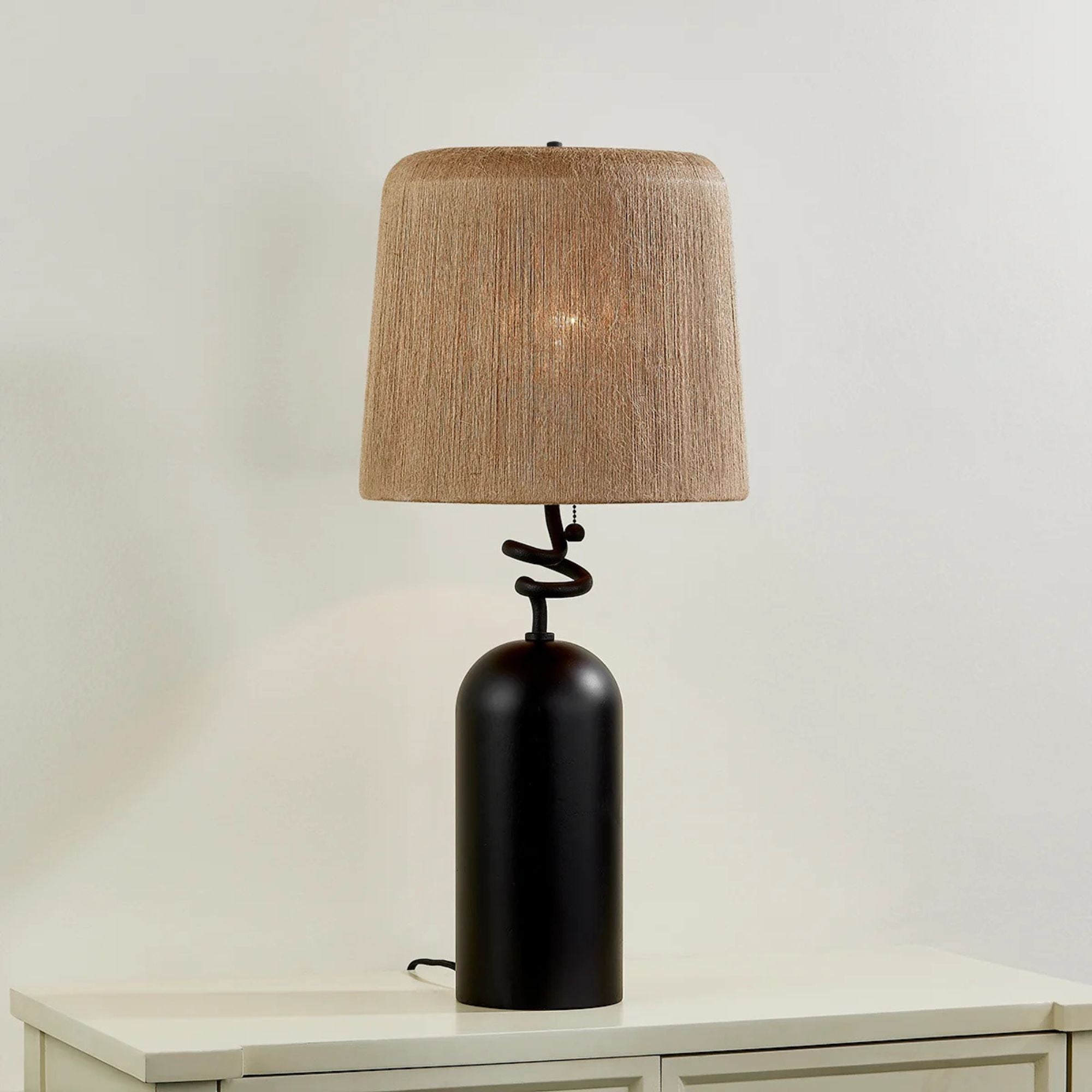 Morri 29" Table Lamp, Forged Iron Finish