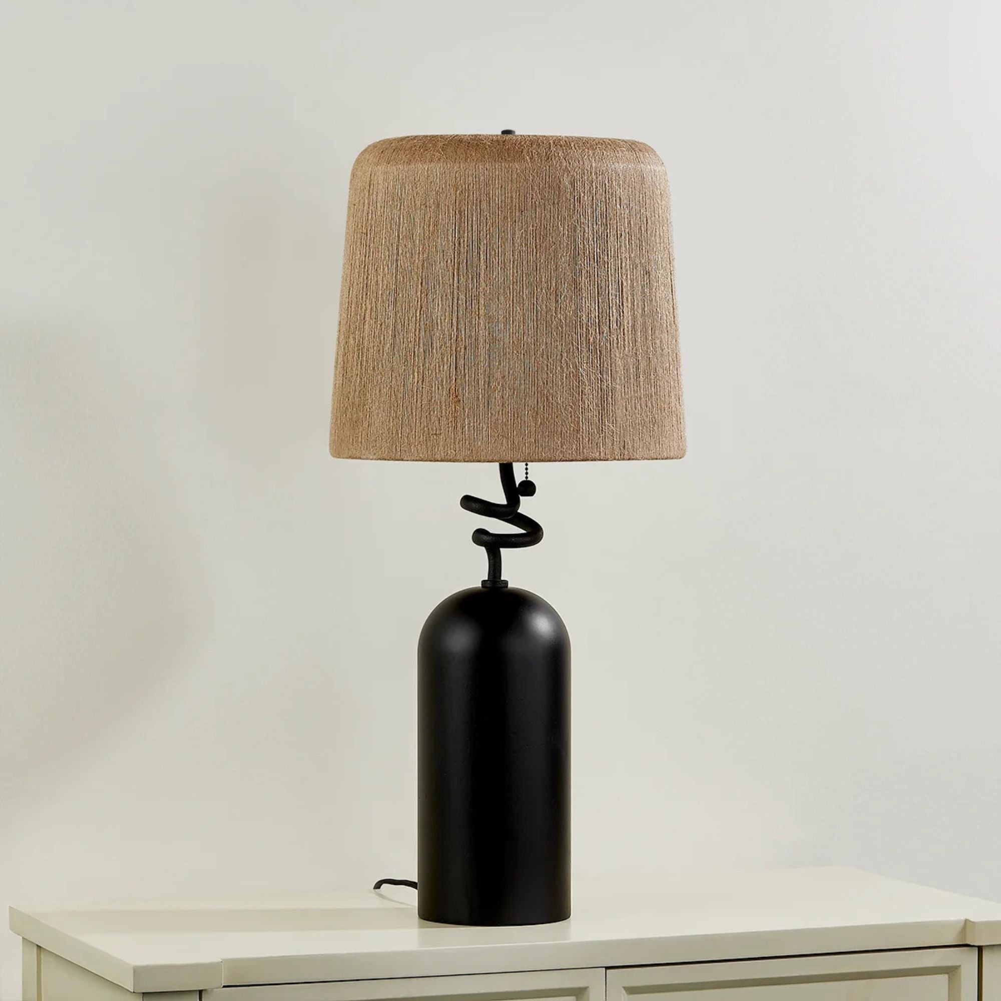 Morri 29" Table Lamp, Forged Iron Finish