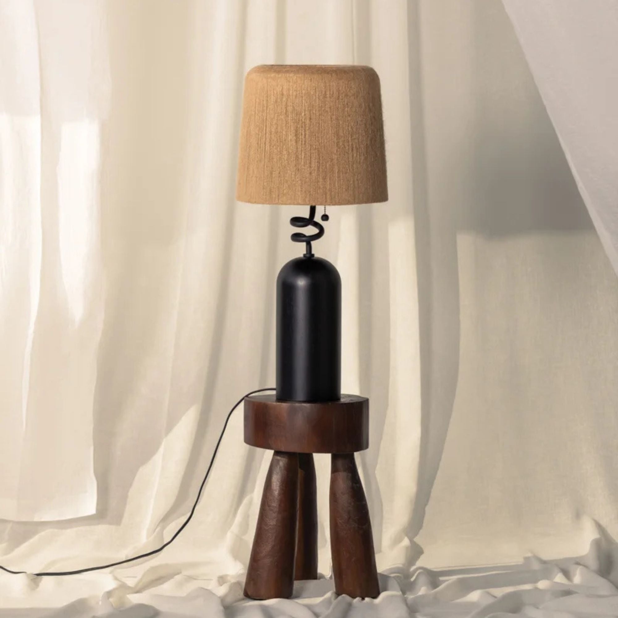 Morri 29" Table Lamp, Forged Iron Finish