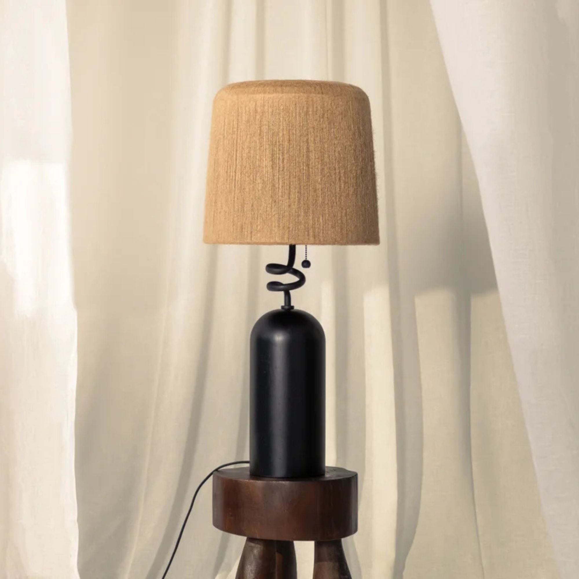 Morri 29" Table Lamp, Forged Iron Finish