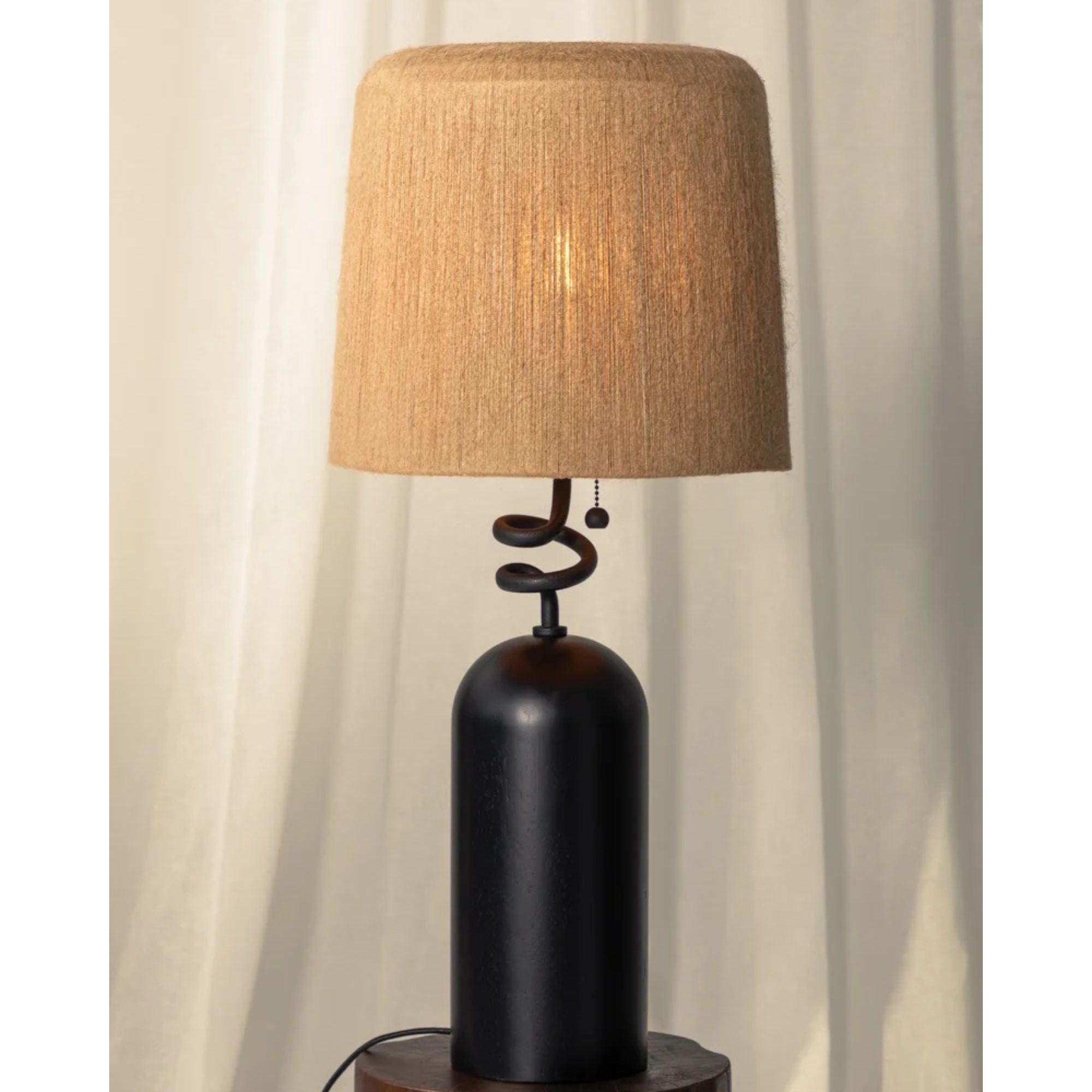 Morri 29" Table Lamp, Forged Iron Finish