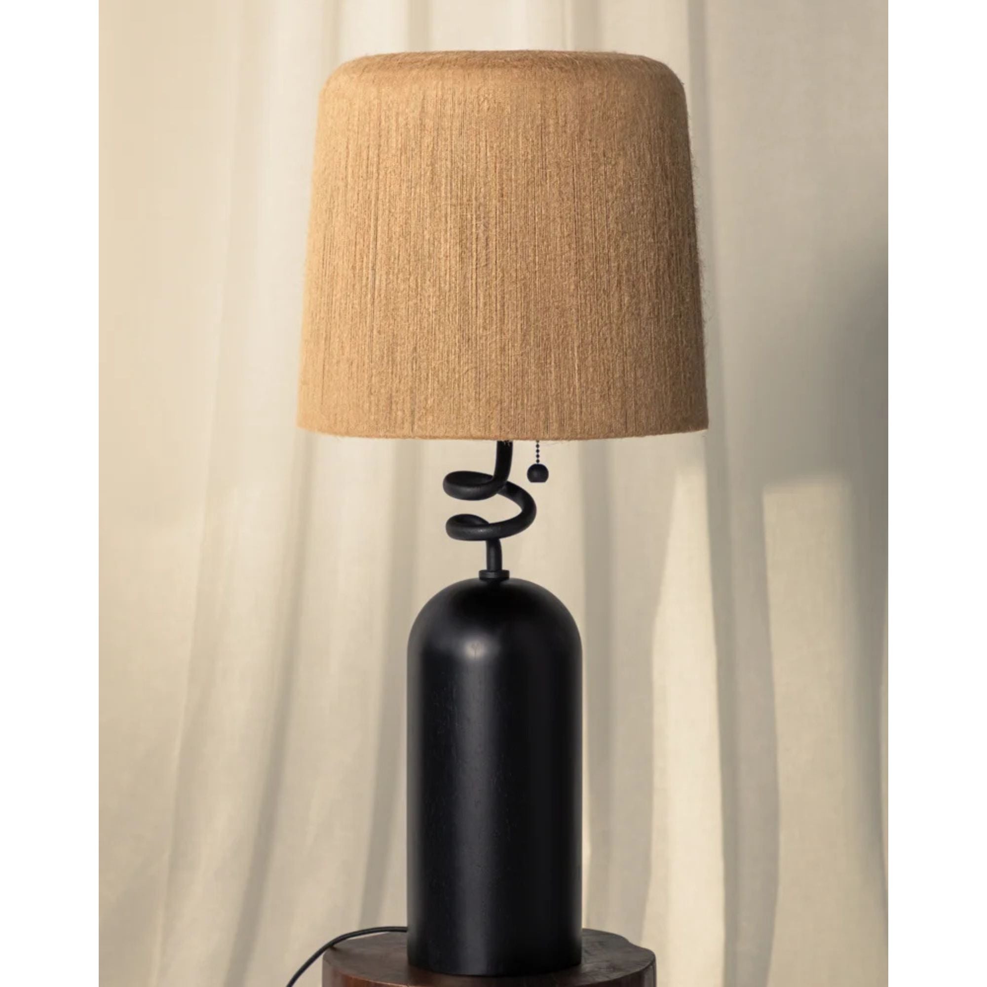 Morri 29" Table Lamp, Forged Iron Finish