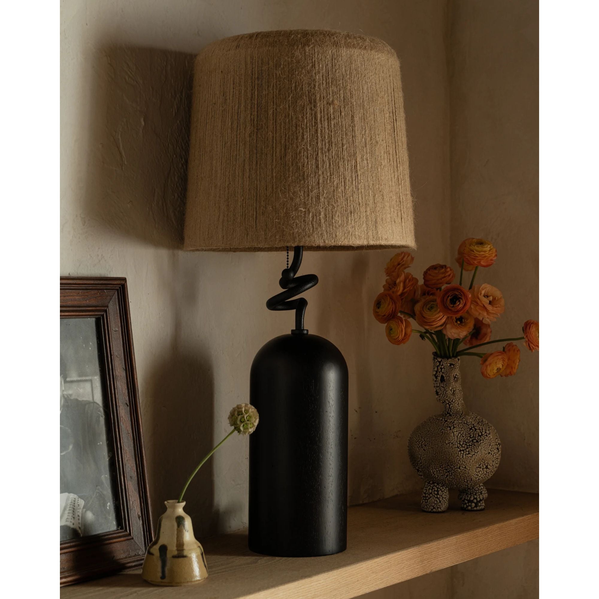 Morri 29" Table Lamp, Forged Iron Finish