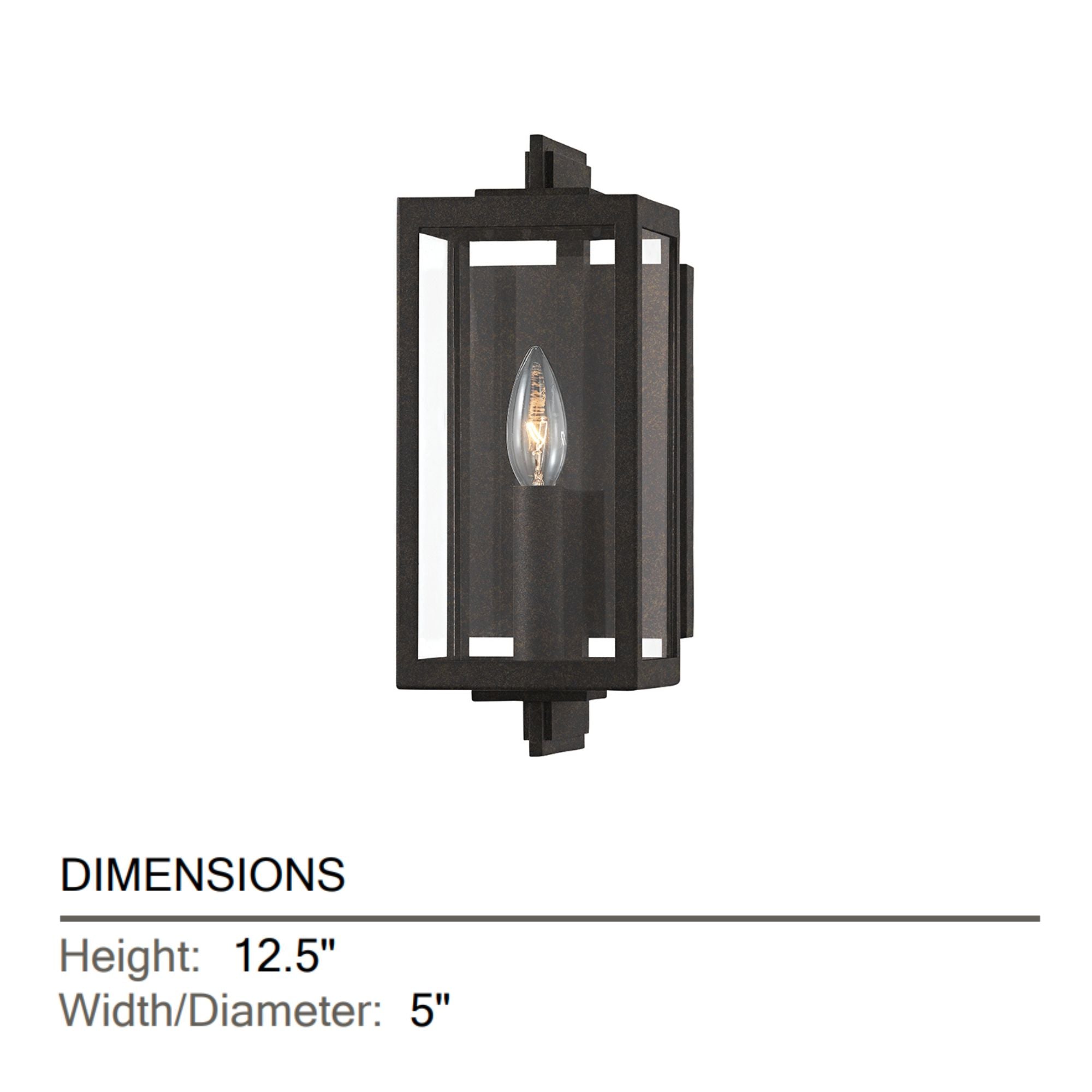 Troy Lighting - NICO 13 In. Outdoor Wall Lantern French Iron Finish | Bees Lighting