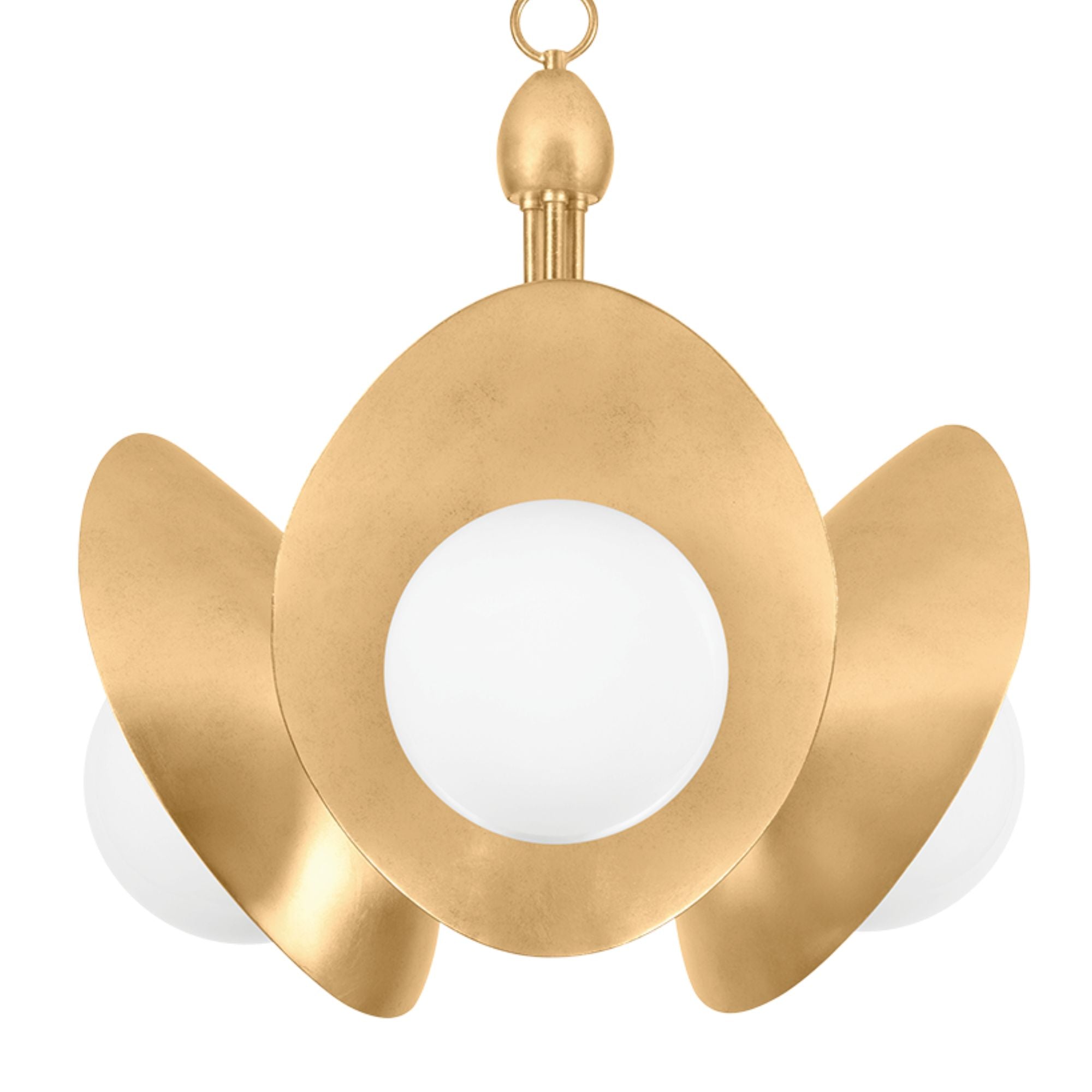 Olson 24" 3-Light Chandelier, Vintage Gold Leaf Finish