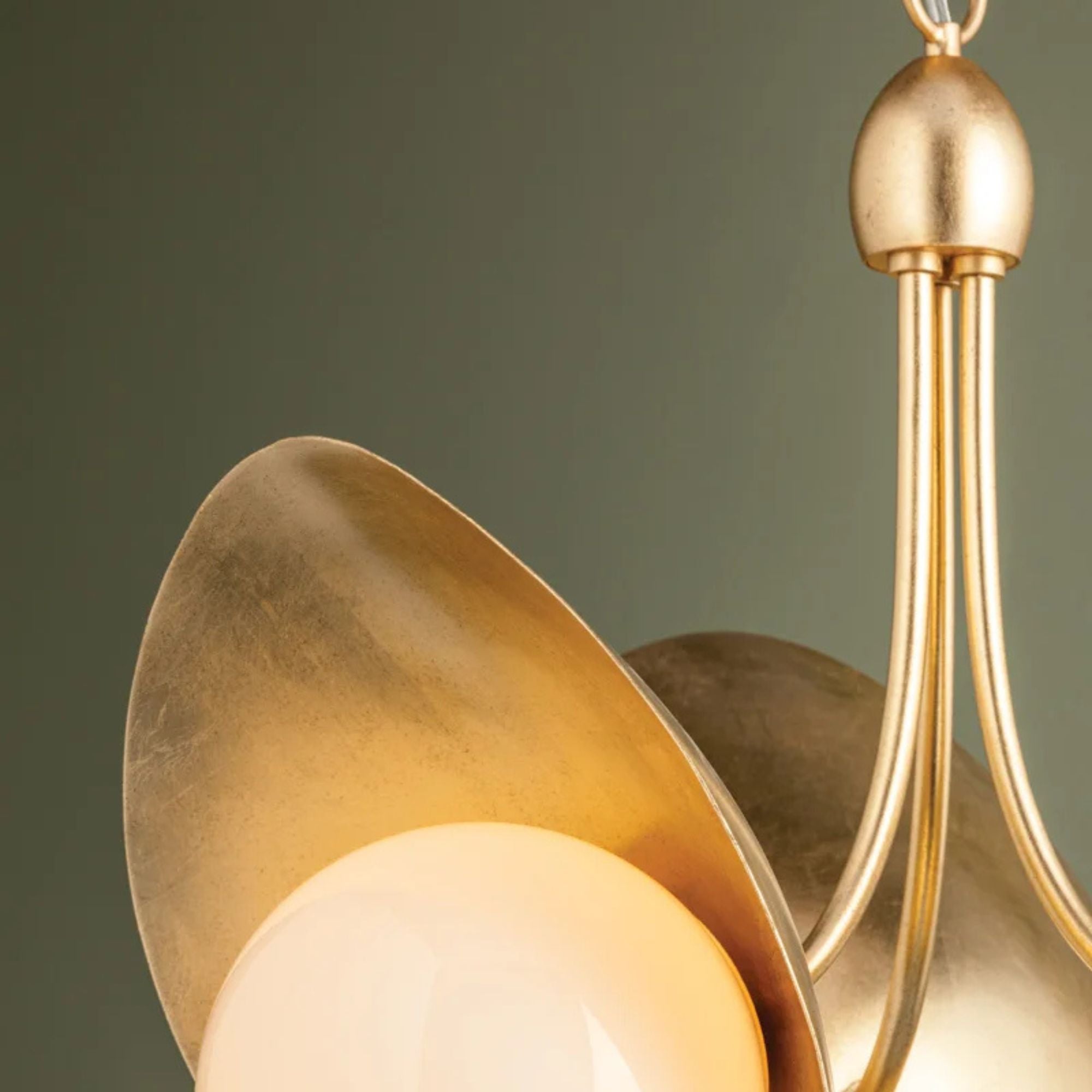 Olson 24" 3-Light Chandelier, Vintage Gold Leaf Finish