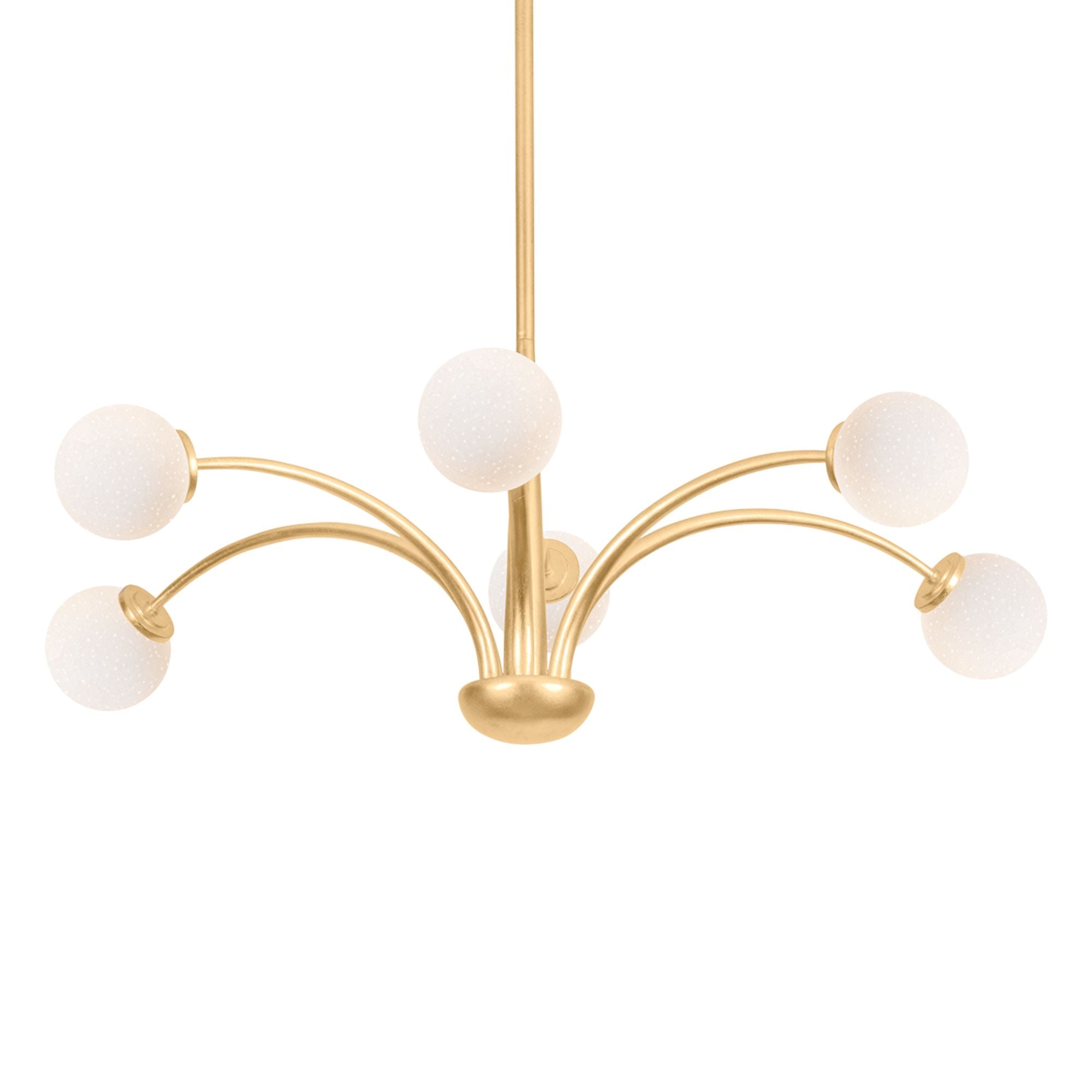 Orinda 39" 6-Light Chandelier, Vintage Gold Leaf Finish