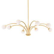 Orinda 54" 8-Light Chandelier, Vintage Gold Leaf Finish