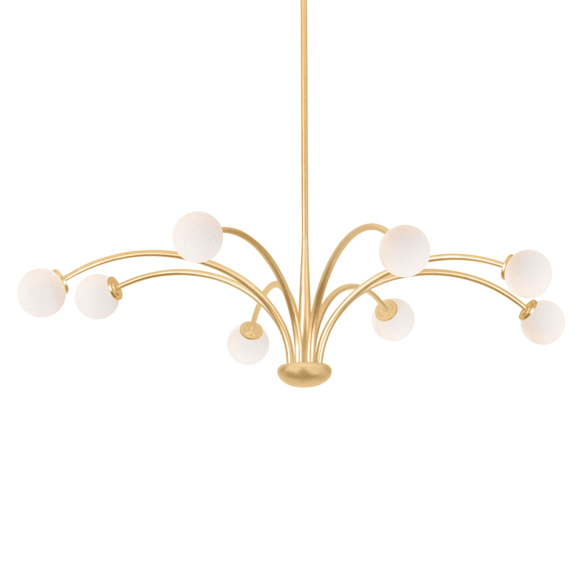 Orinda 54" 8-Light Chandelier, Vintage Gold Leaf Finish