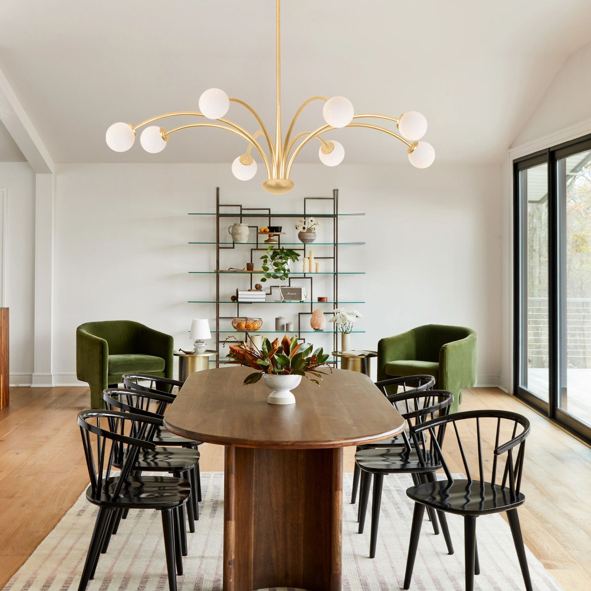 Orinda 54" 8-Light Chandelier, Vintage Gold Leaf Finish