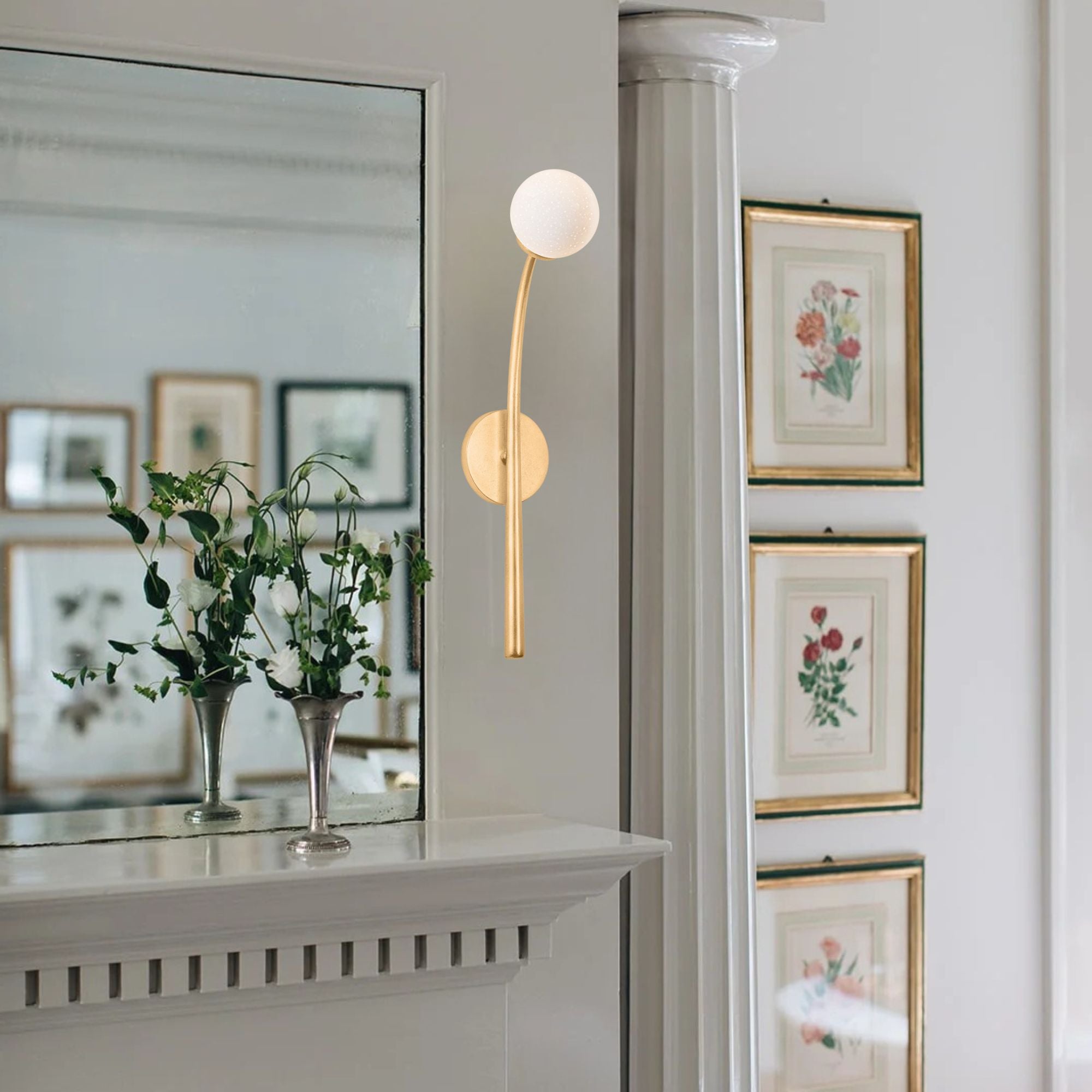 Orinda 24" Wall Sconce, Vintage Gold Leaf Finish