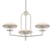 Pacific 27" LED Chandelier, Warm Silver Leaf Finish
