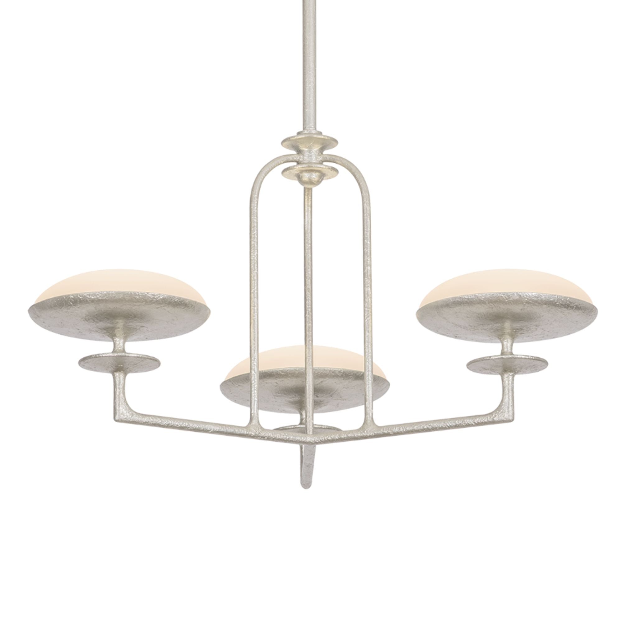 Pacific 27" LED Chandelier, Warm Silver Leaf Finish