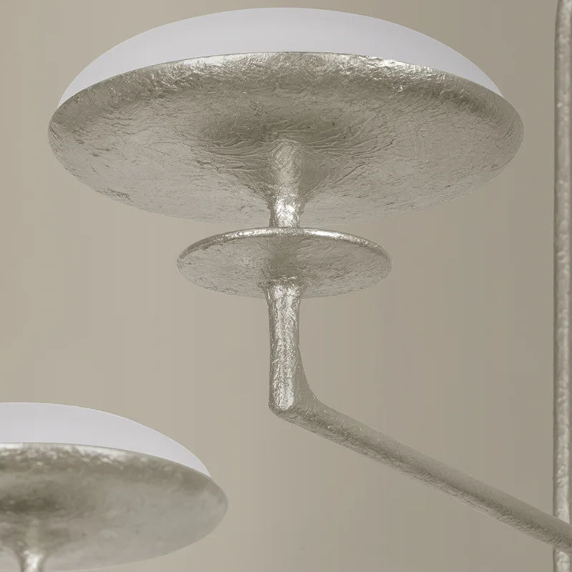 Pacific 39" LED Chandelier, Warm Silver Leaf Finish