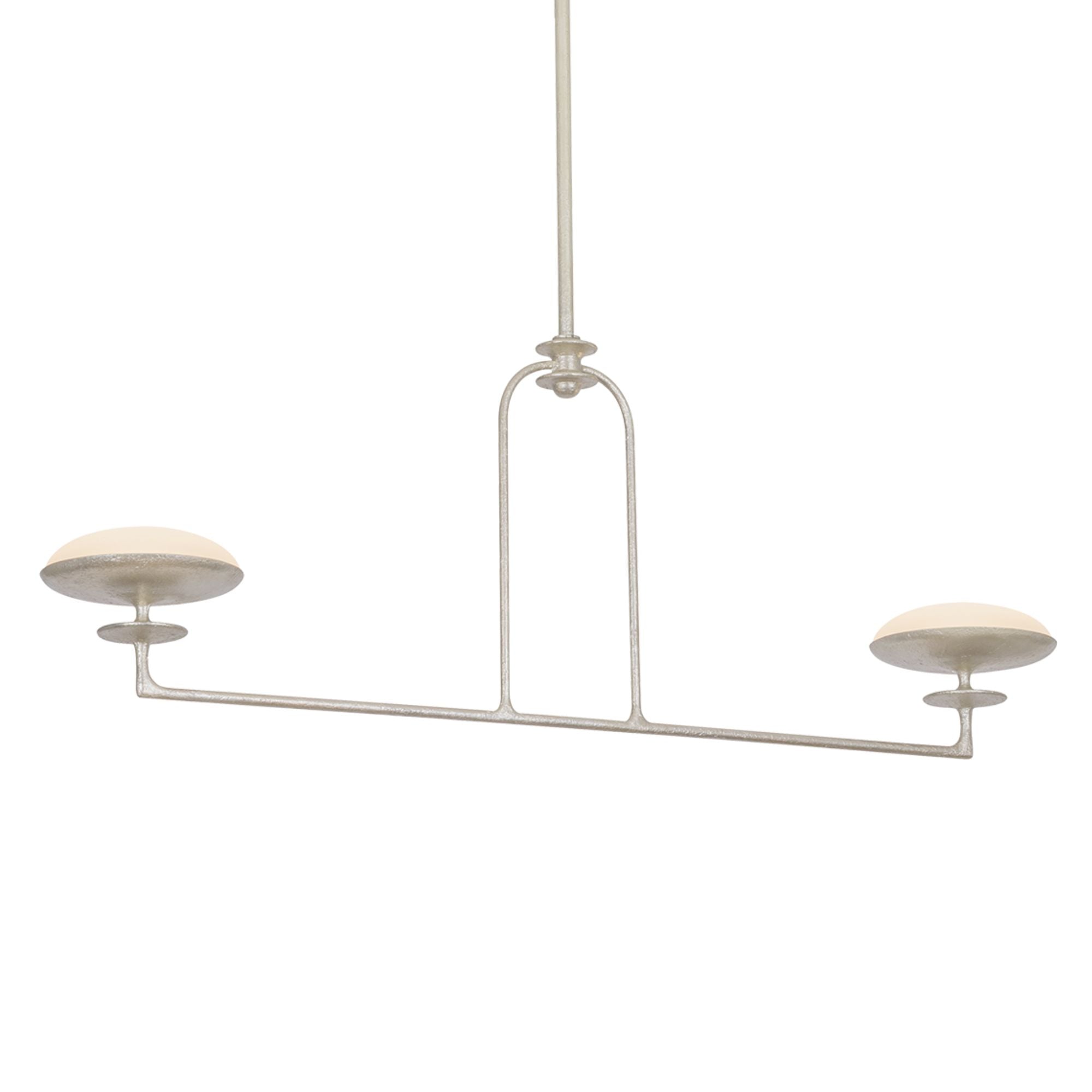 Pacific 45" LED Linear Pendant, Warm Silver Leaf Finish
