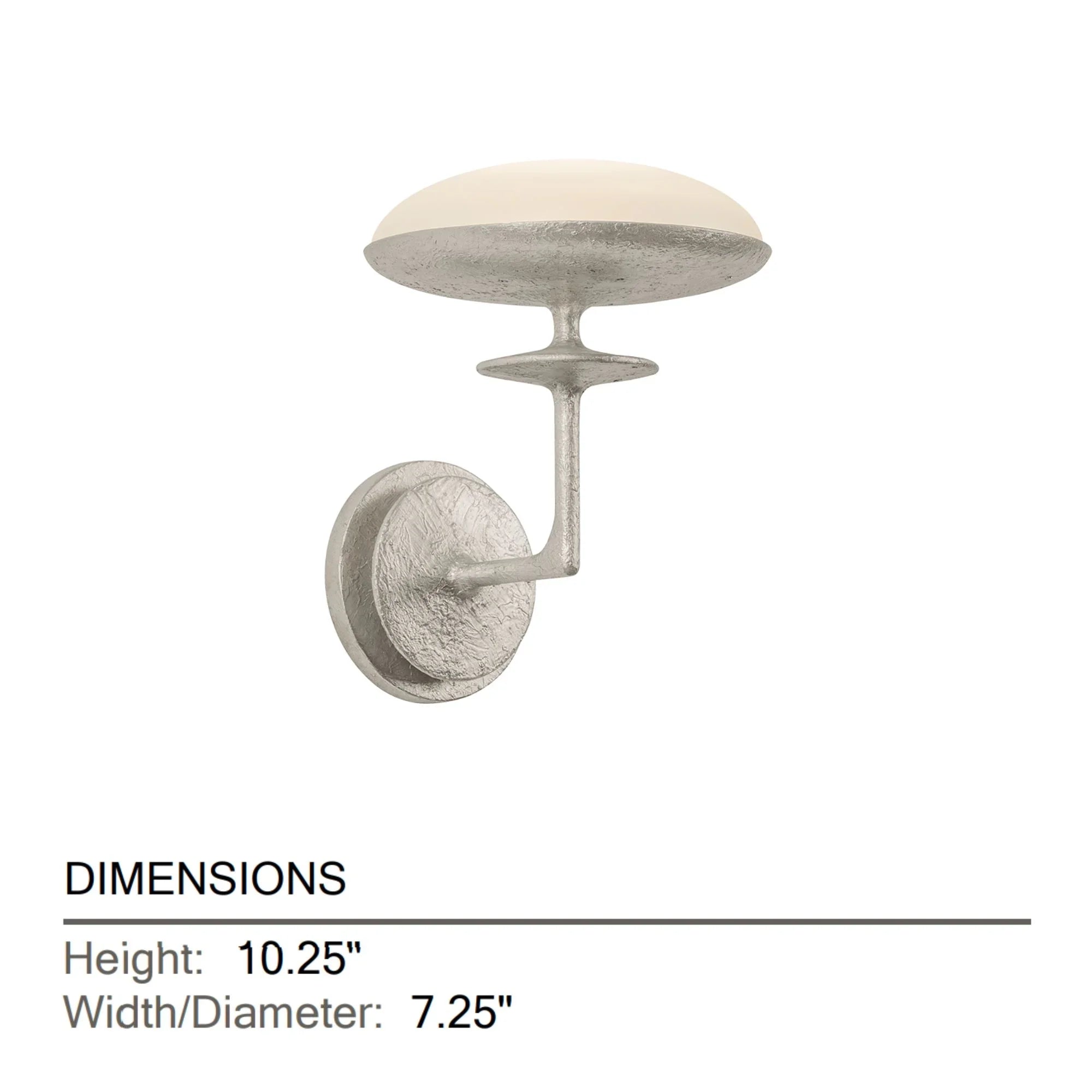 Pacific 10" LED Wall Sconce, Warm Silver Leaf Finish