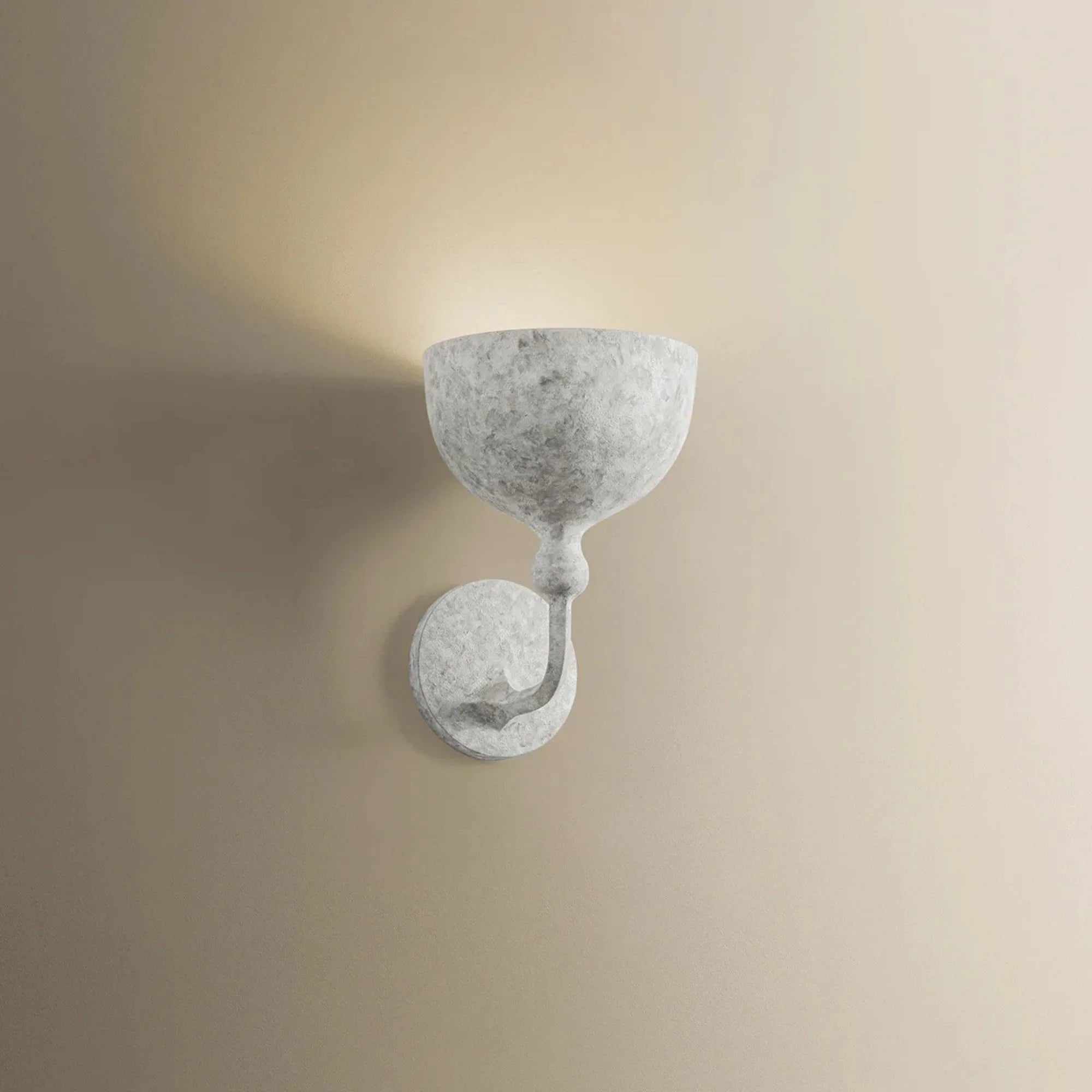 Paget 10" Wall Sconce, Weathered White Finish
