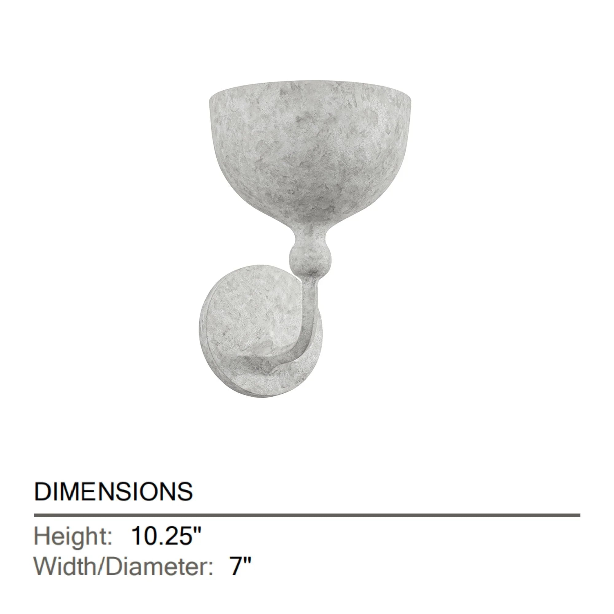 Paget 10" Wall Sconce, Weathered White Finish