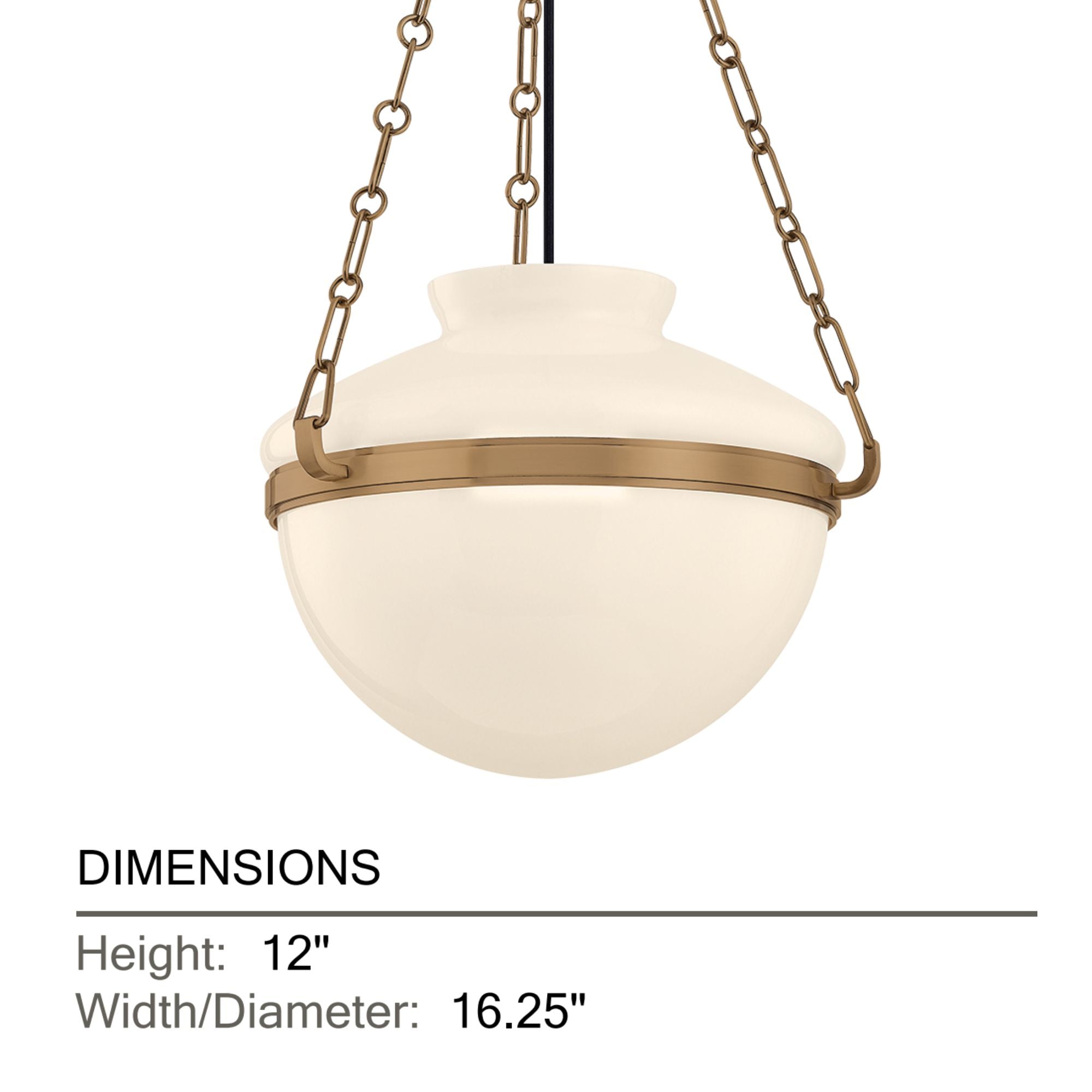 Troy Paradigm 16.25 in. Pendant Light, Patina Brass