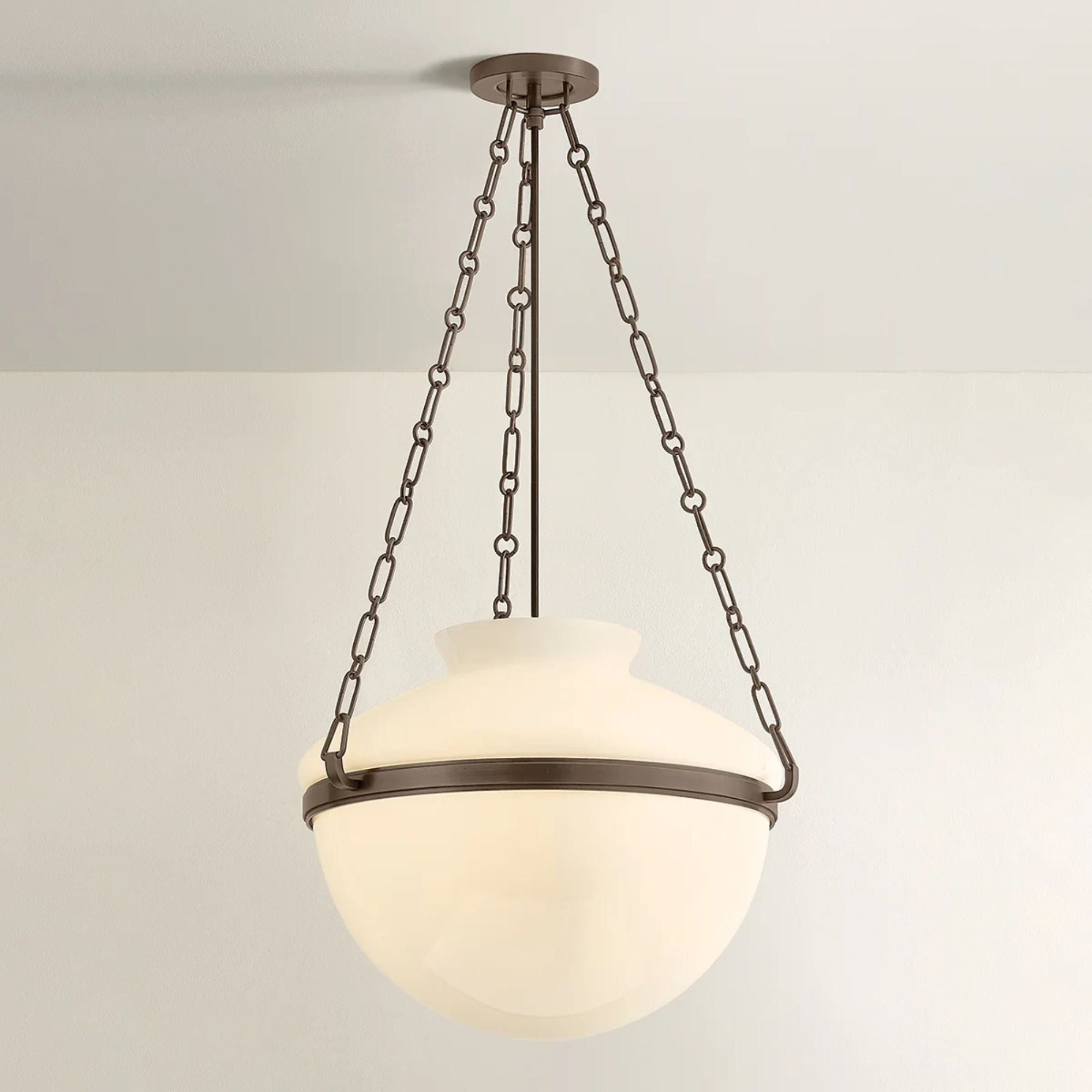 Troy Paradigm 19 in. Pendant Light, Bronze with Glass
