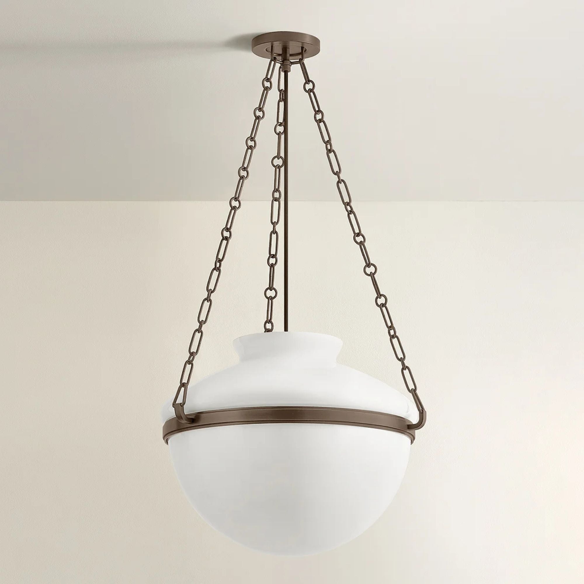 Troy Paradigm 19 in. Pendant Light, Bronze with Glass
